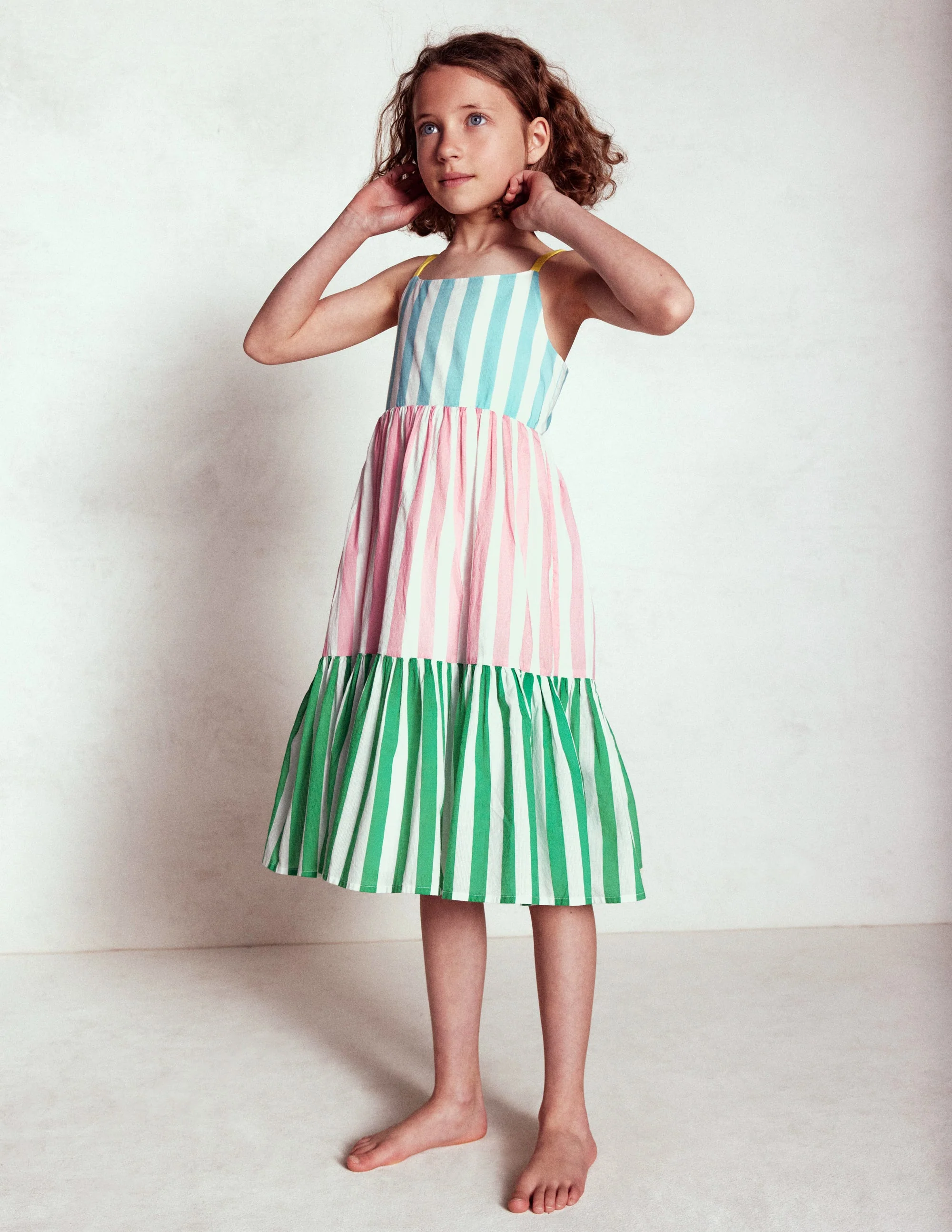 Aurelia Tiered Twirly Dress-Hotchpotch Stripe - Image 4