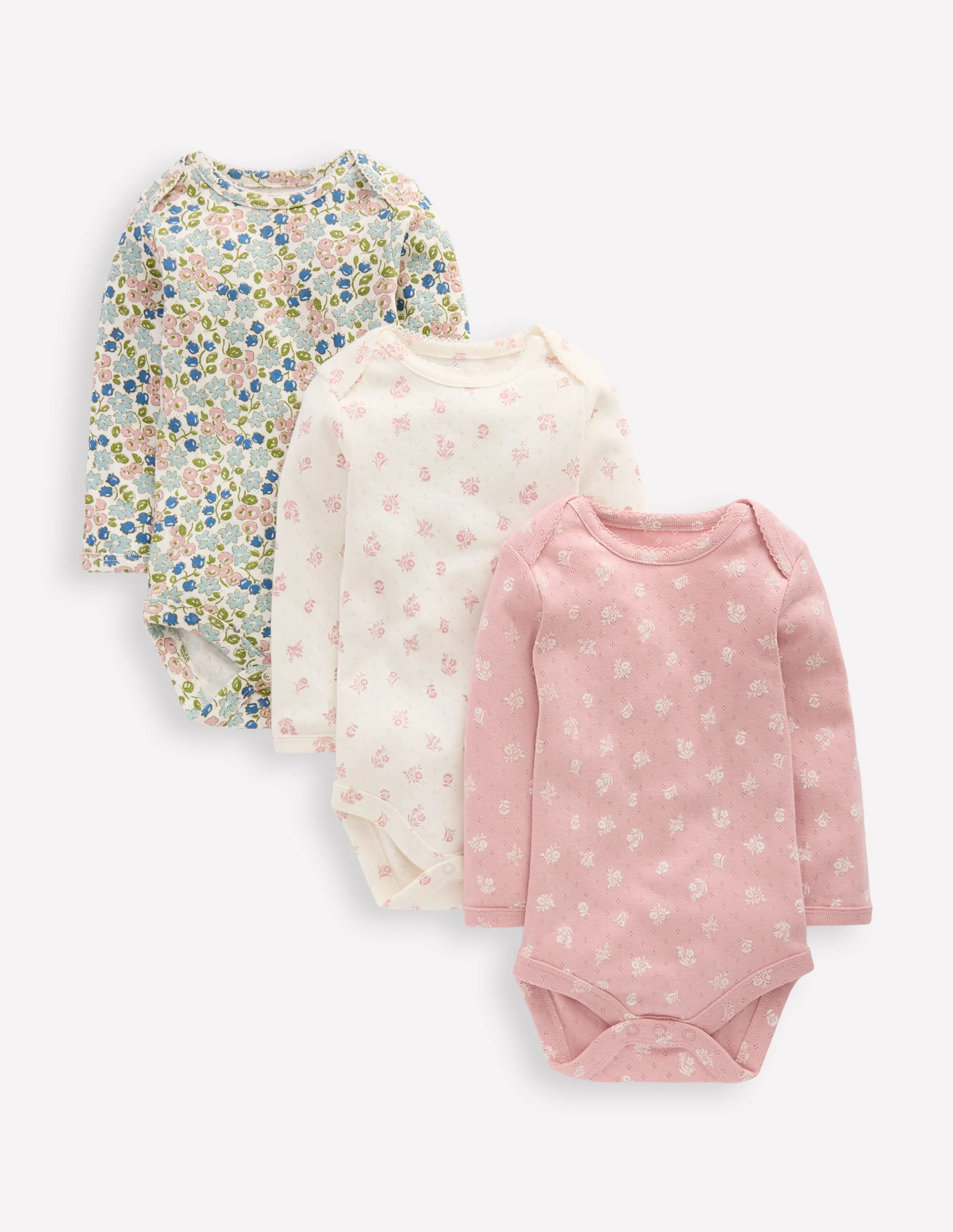 3-pack Pointelle Bodies-Multi Ditsy Floral
