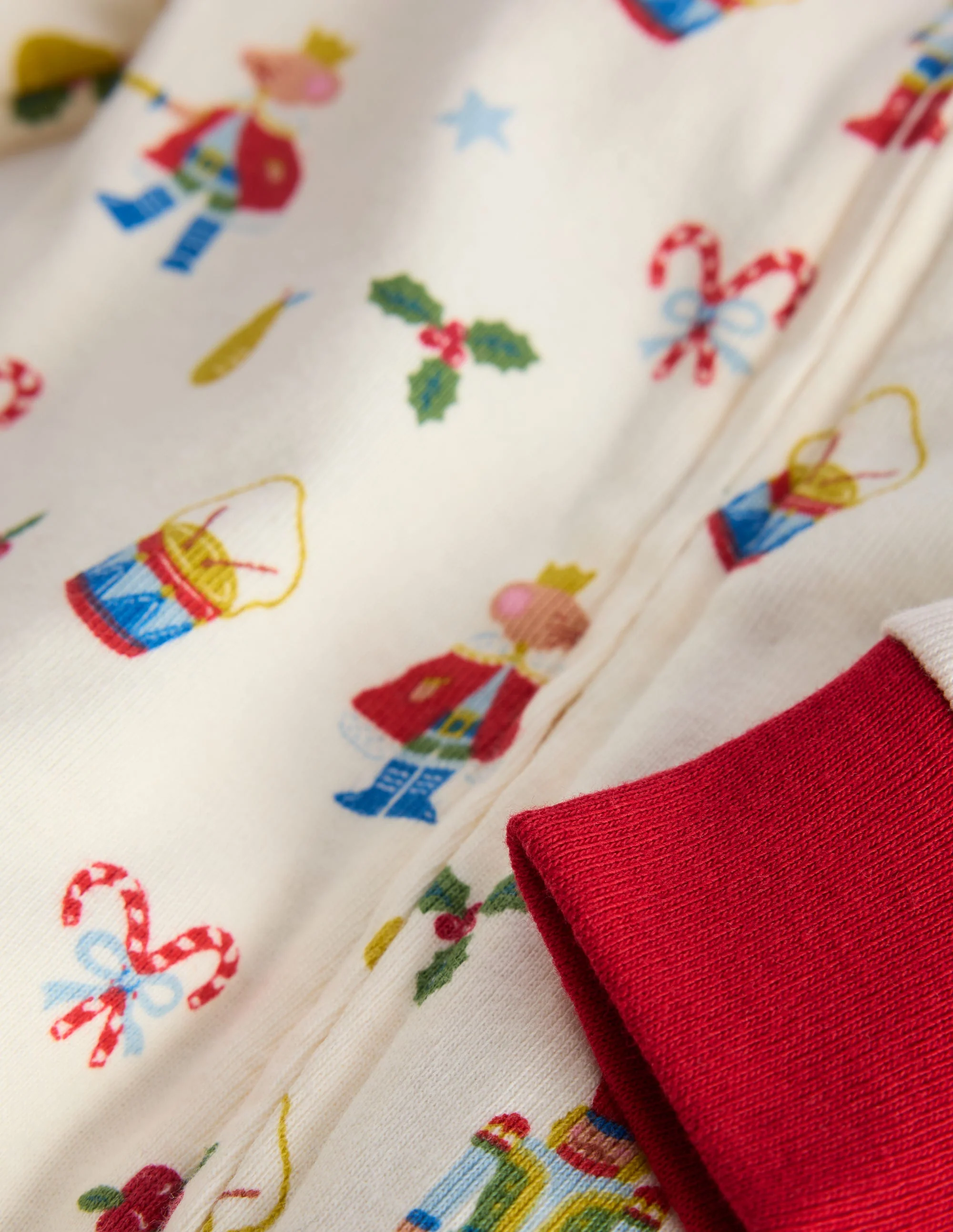 All-in-One Jersey Romper-Ivory Festive - Image 3