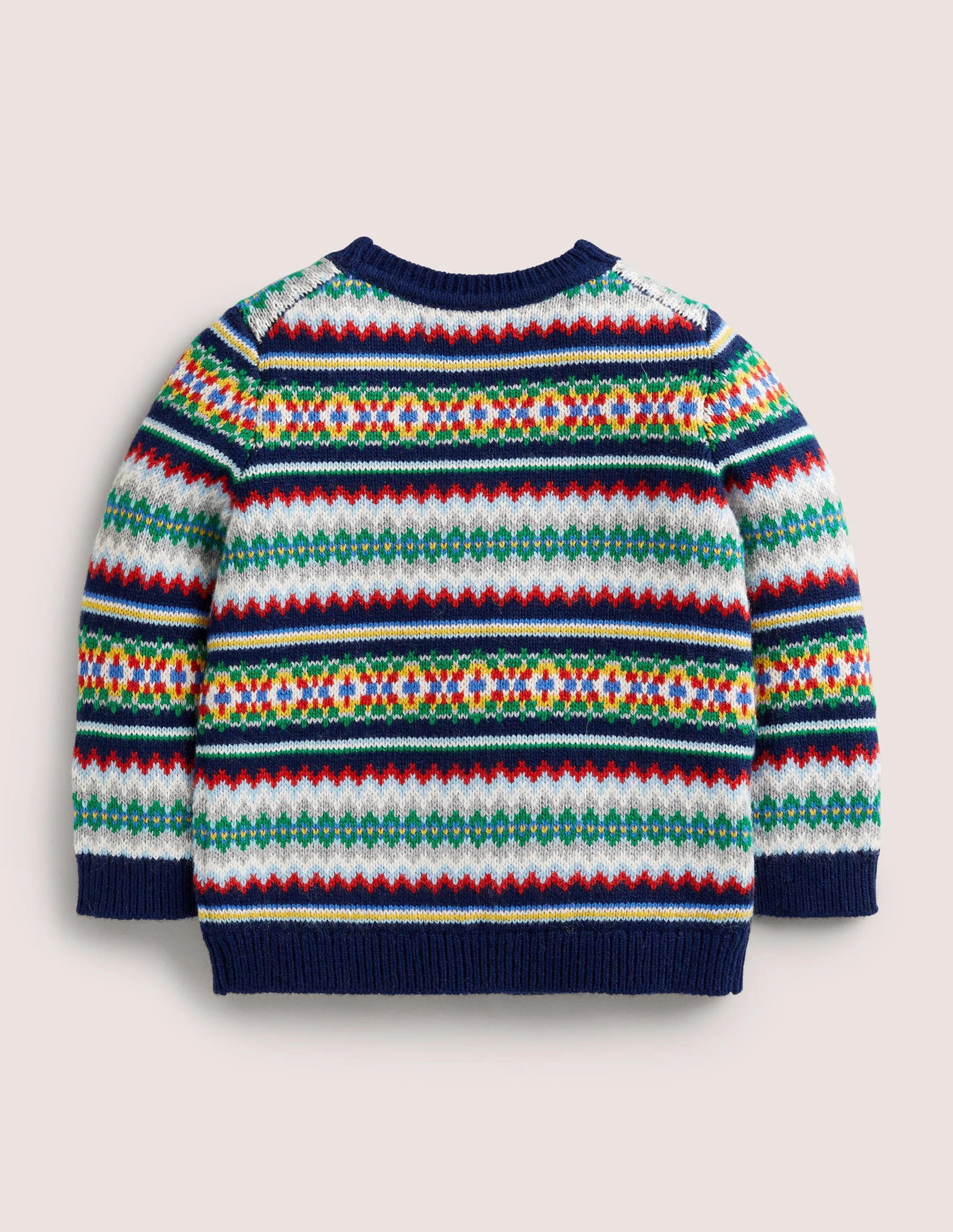 All-over Fair Isle Cardigan-Starboard Blue Multi Fair Isle - Image 2