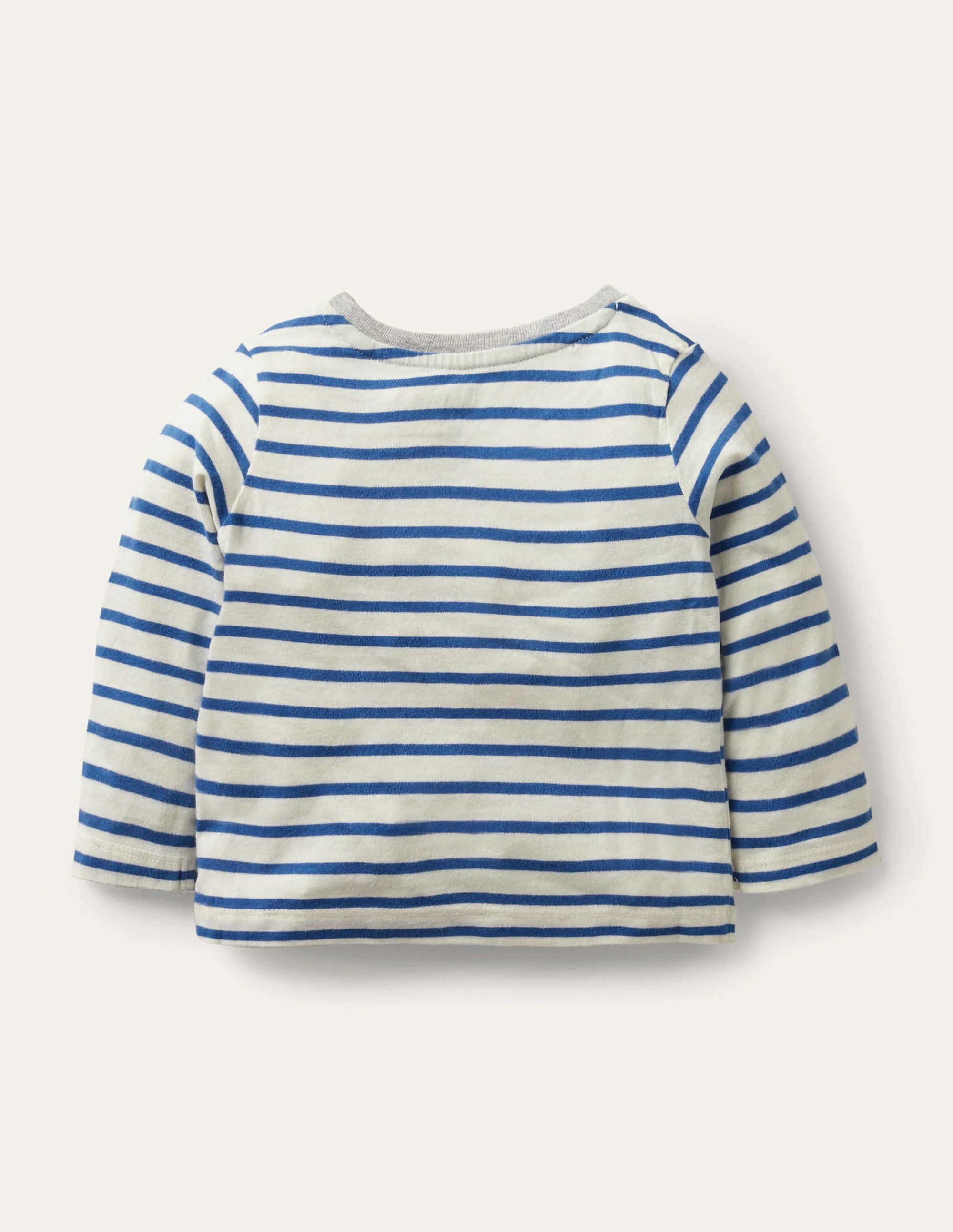 Big Appliqué T-shirt-White/Duke Blue Digger - Image 2