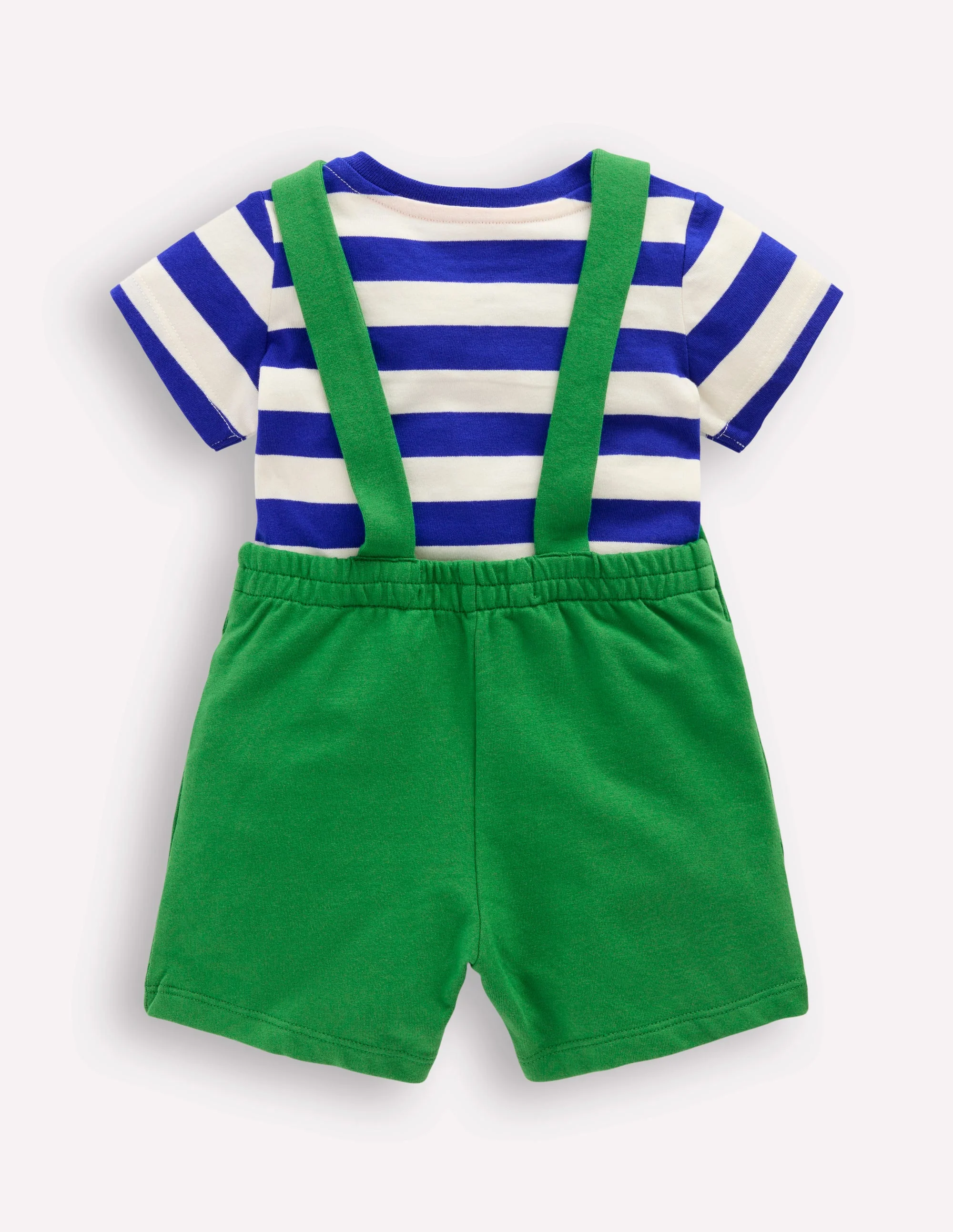 Boucle Jersey Overalls Set-Green Jungle Animals - Image 5