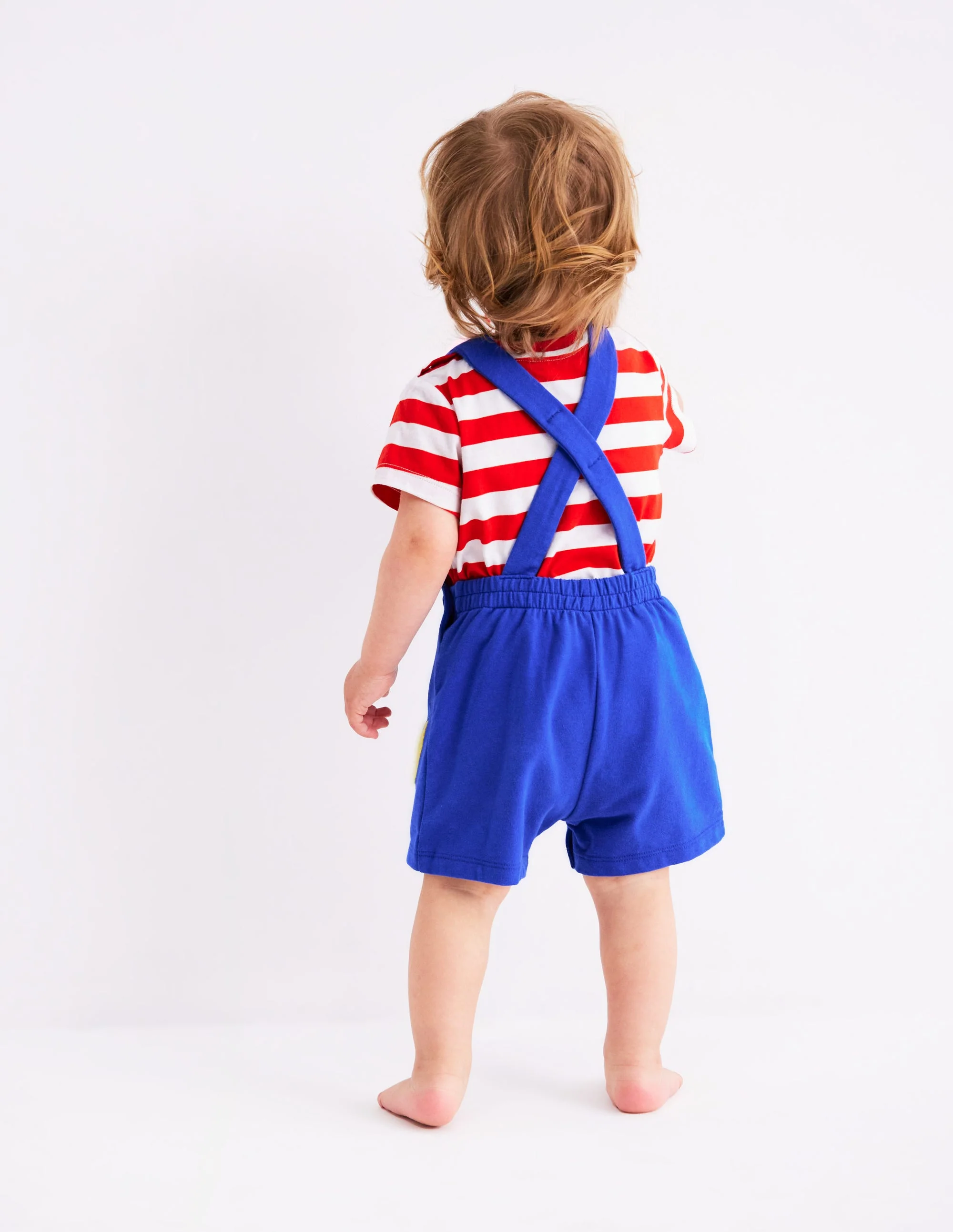 Boucle Jersey Overalls Set-Navy Fruit - Image 2