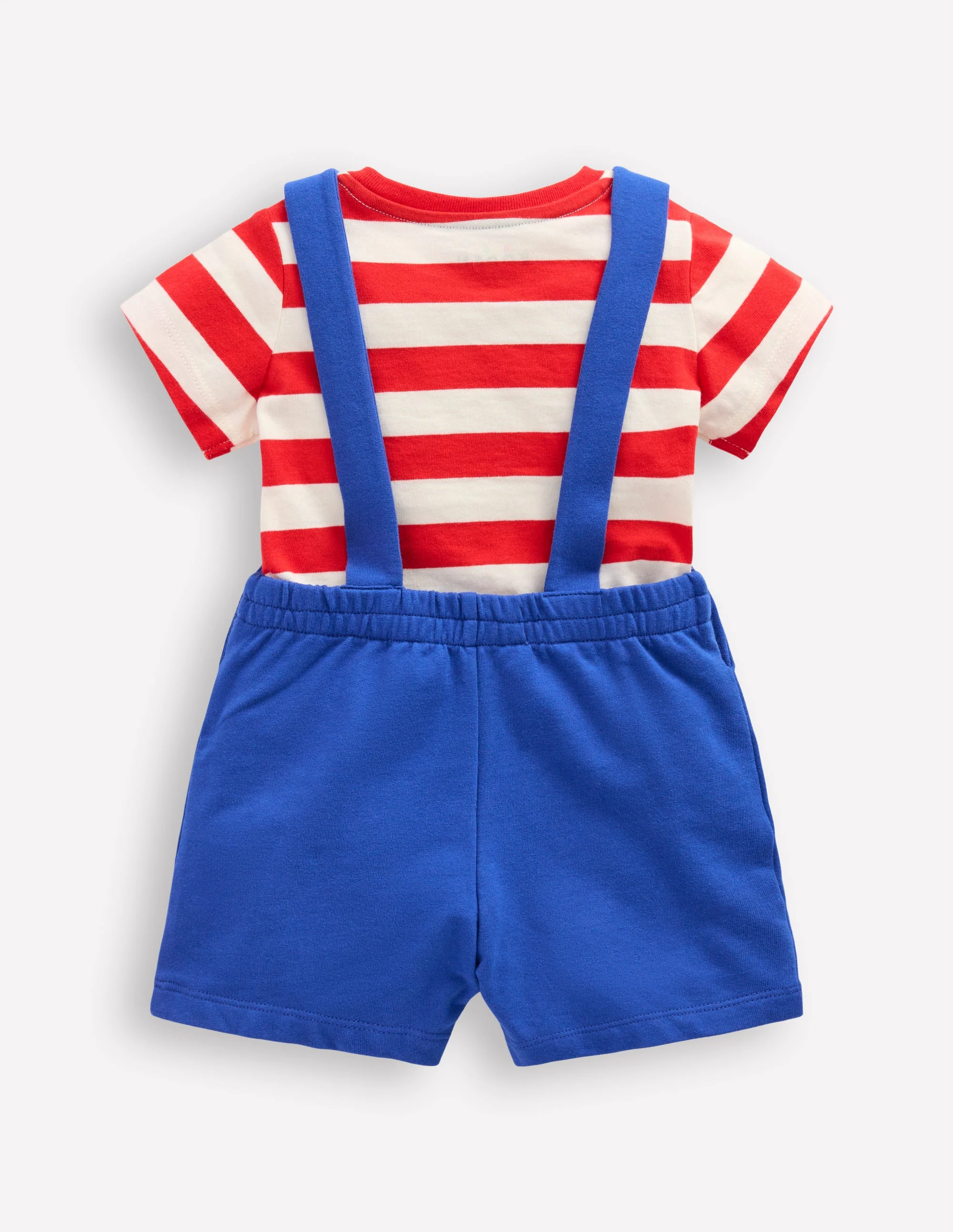 Boucle Jersey Overalls Set-Navy Fruit - Image 5