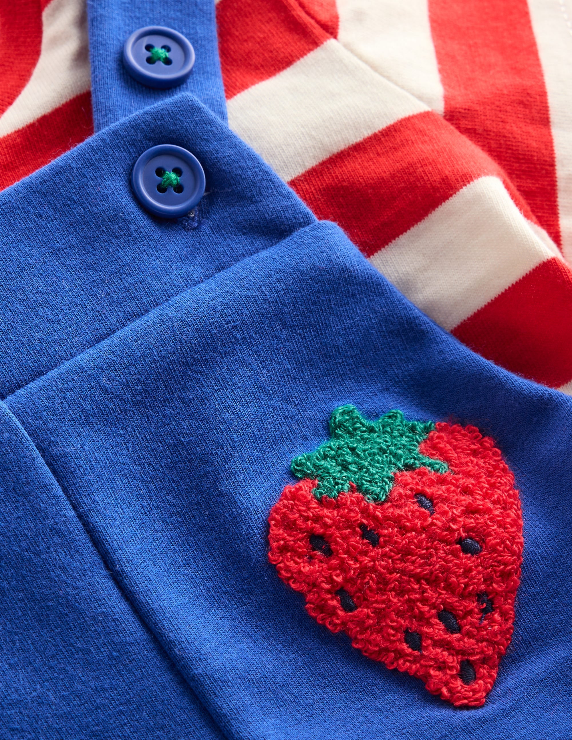 Boucle Jersey Overalls Set-Navy Fruit - Image 6