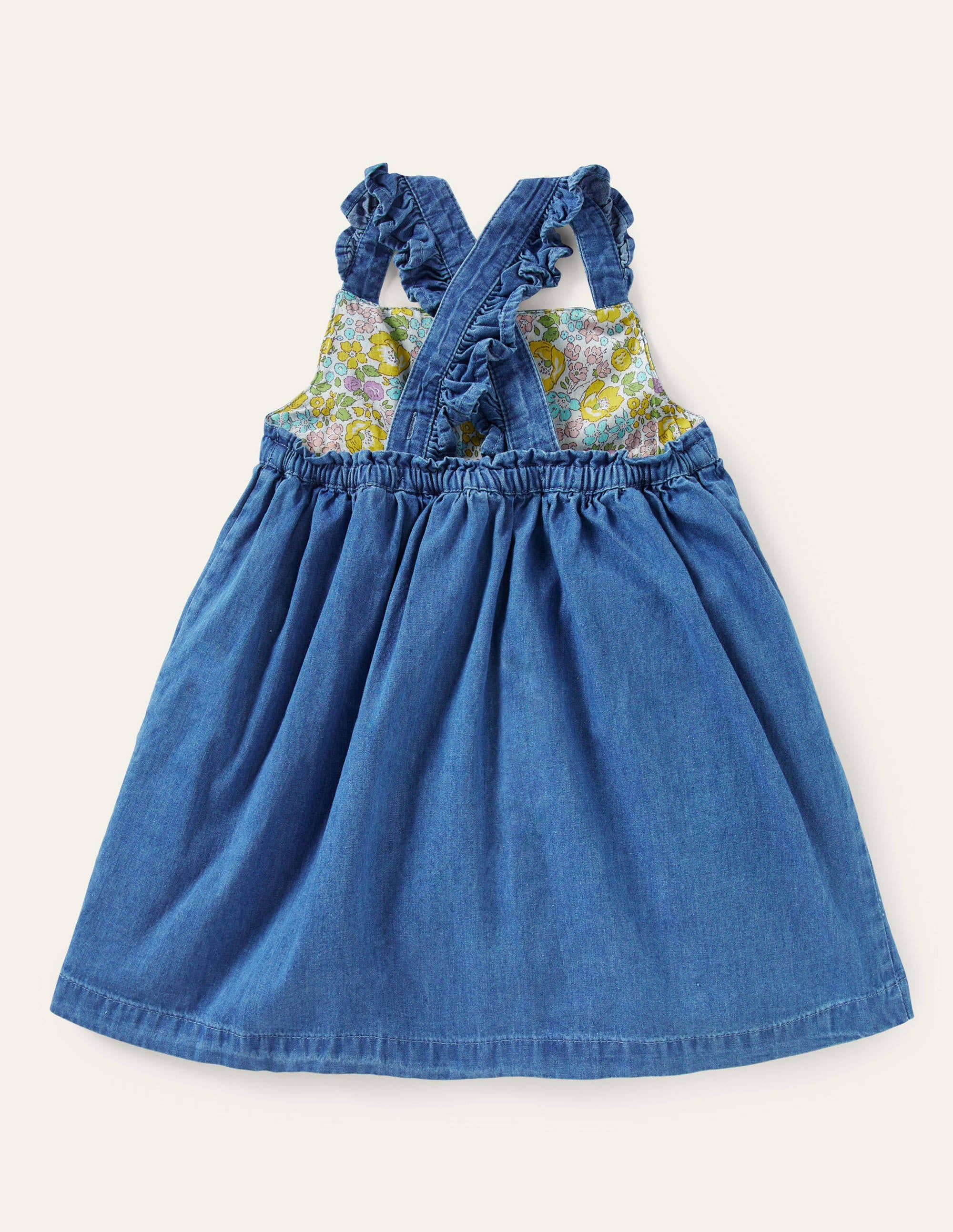 Button-up Woven Dress-Bright Bluebell Daisy - Image 2