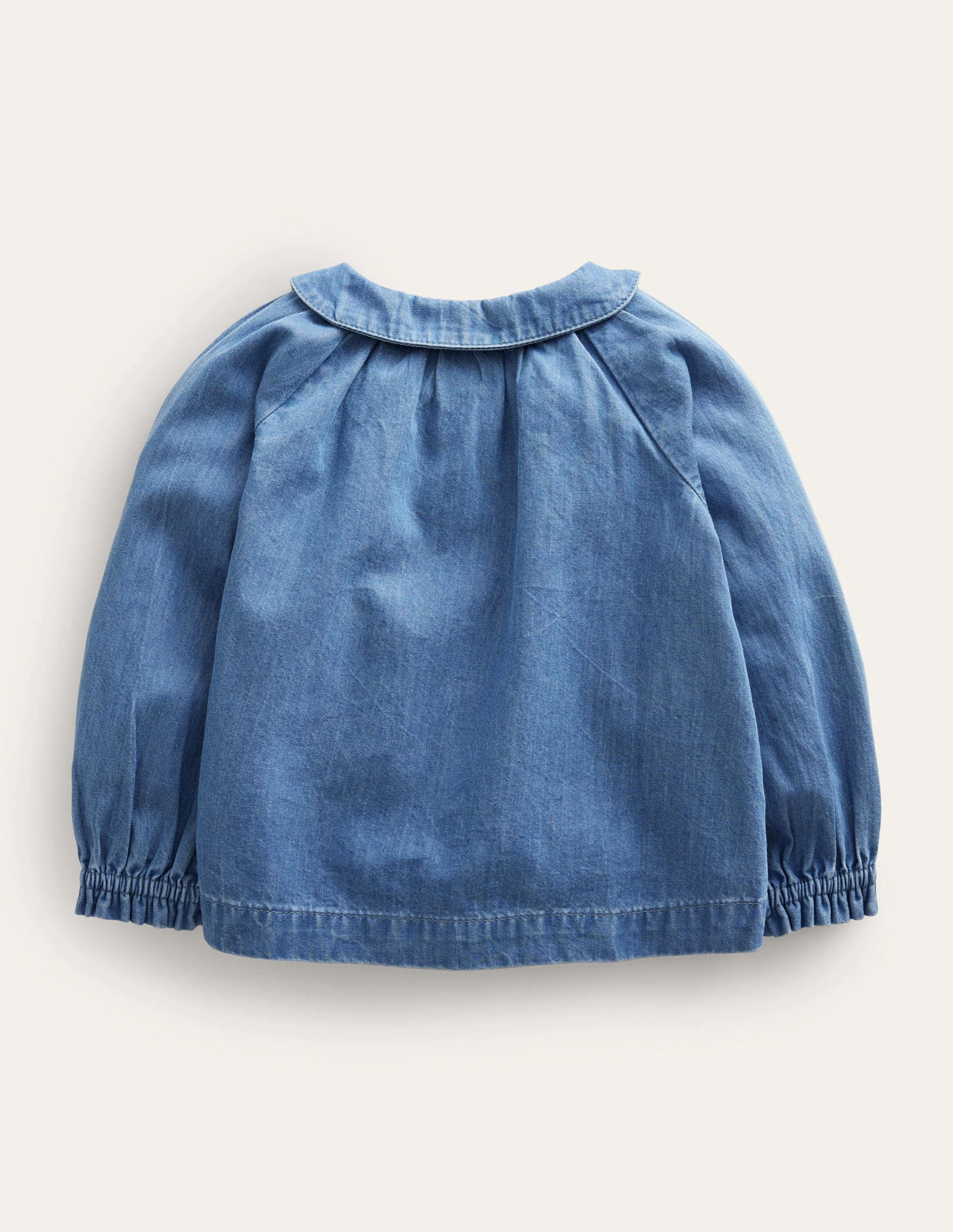 Chambray Collar Top-Mid Chambray - Image 2