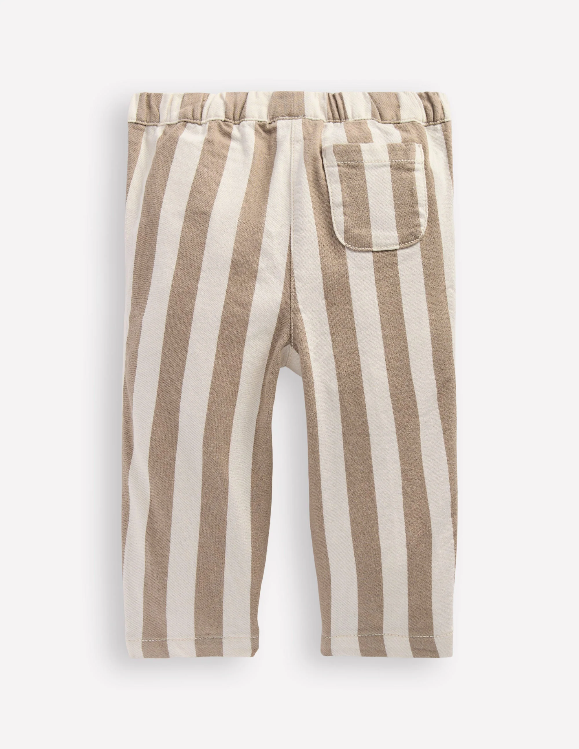 Cotton Pull-on Pants-Neutral Stripe - Image 2