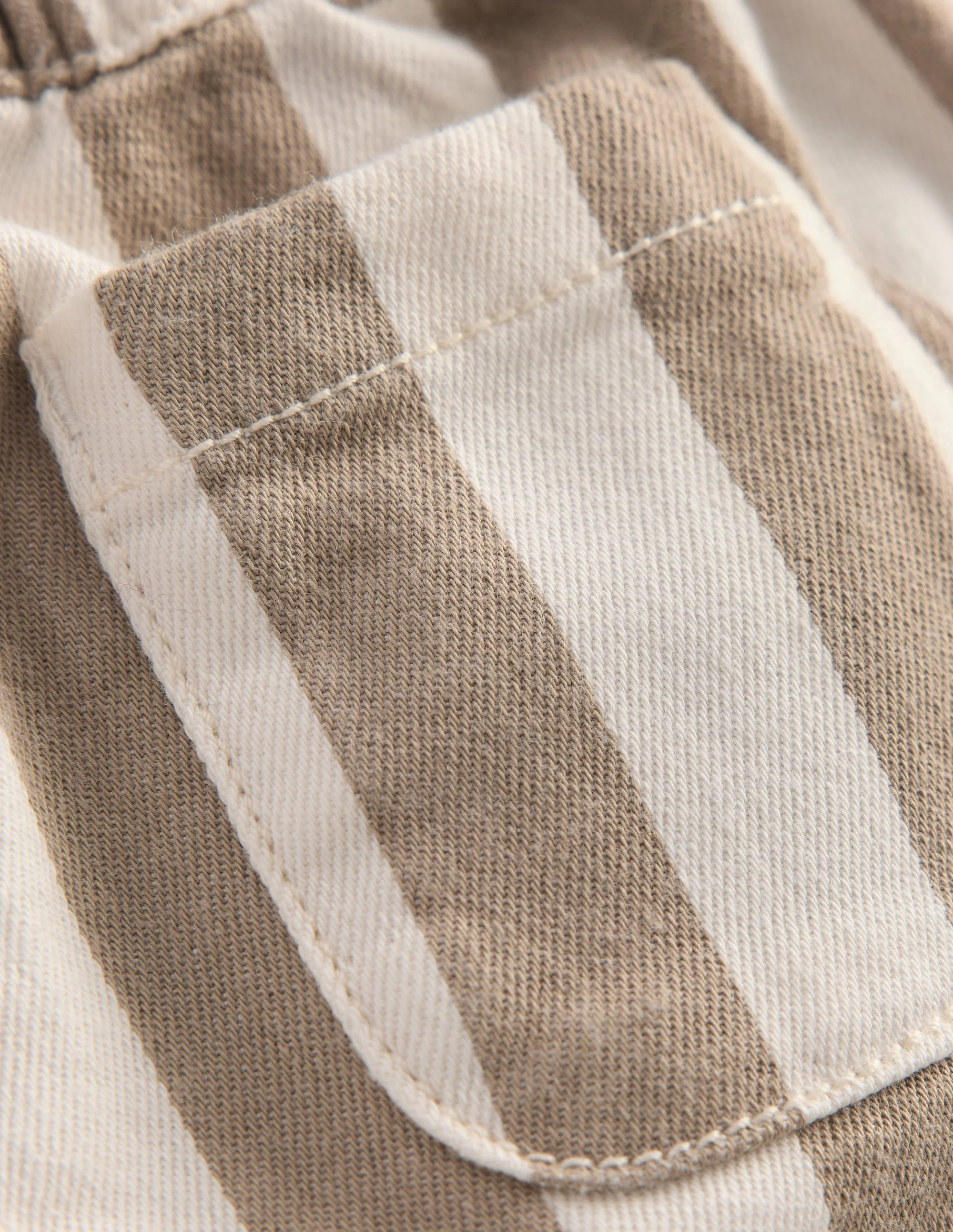 Cotton Pull-on Pants-Neutral Stripe - Image 3