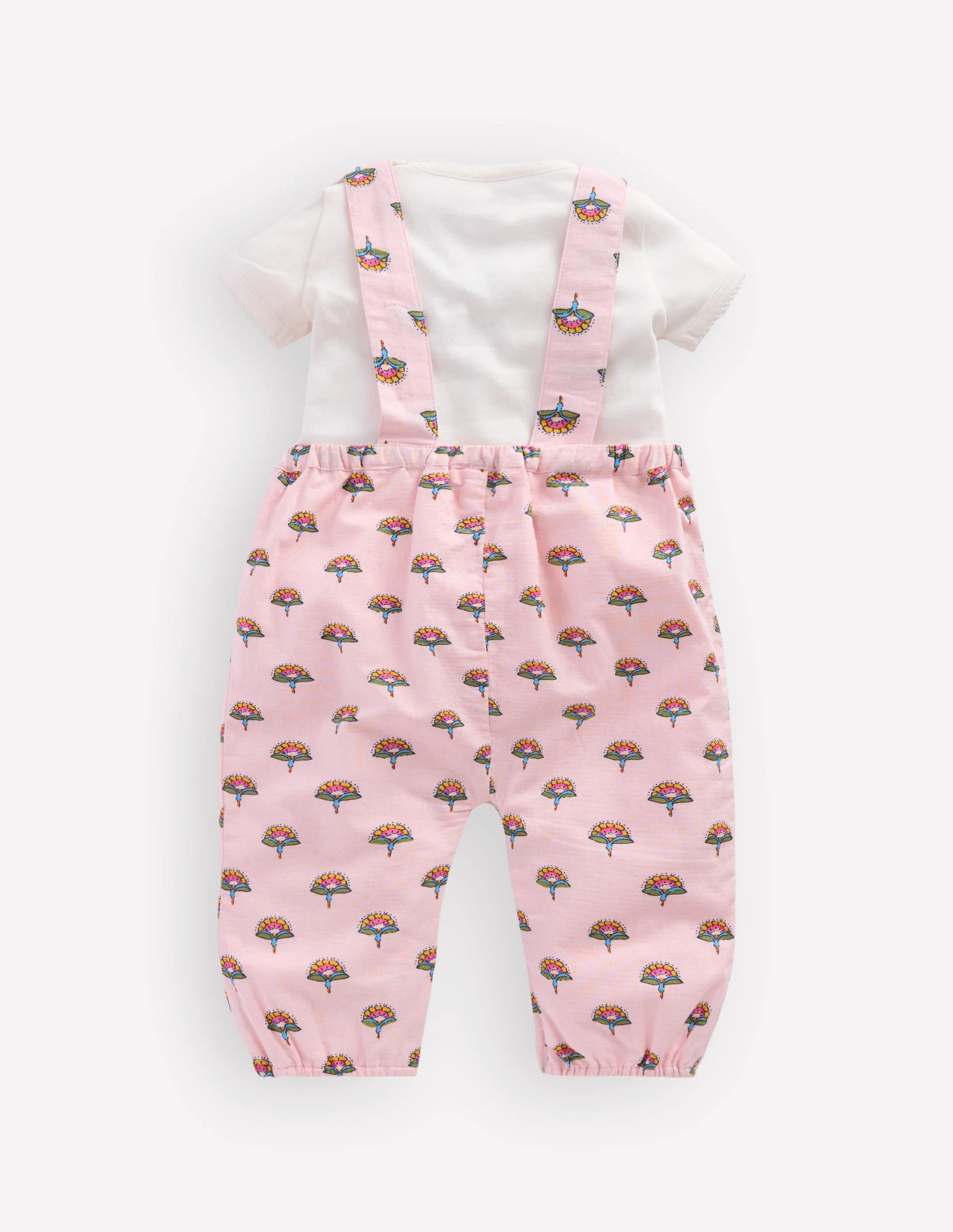 Embroidered Romper Set-Pink Elephant - Image 2