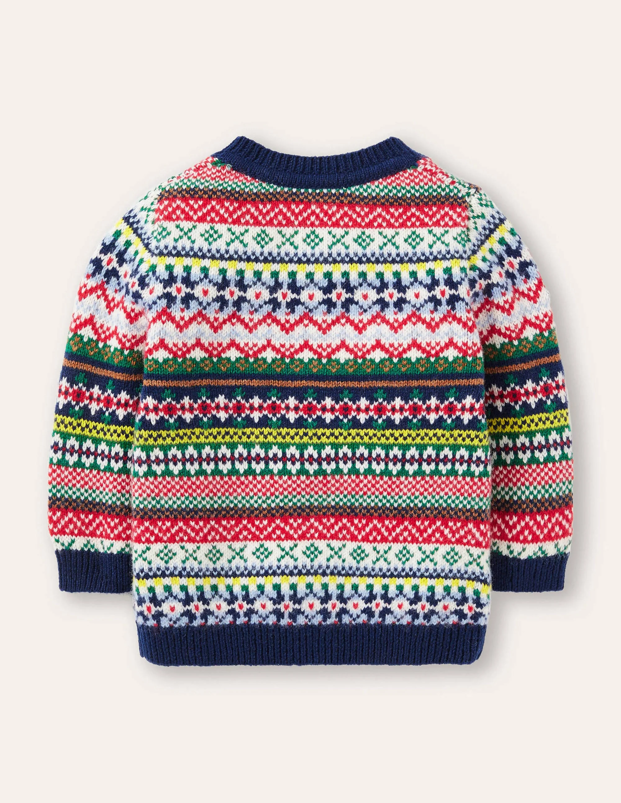 Fair Isle Cardigan-College Navy - Image 2