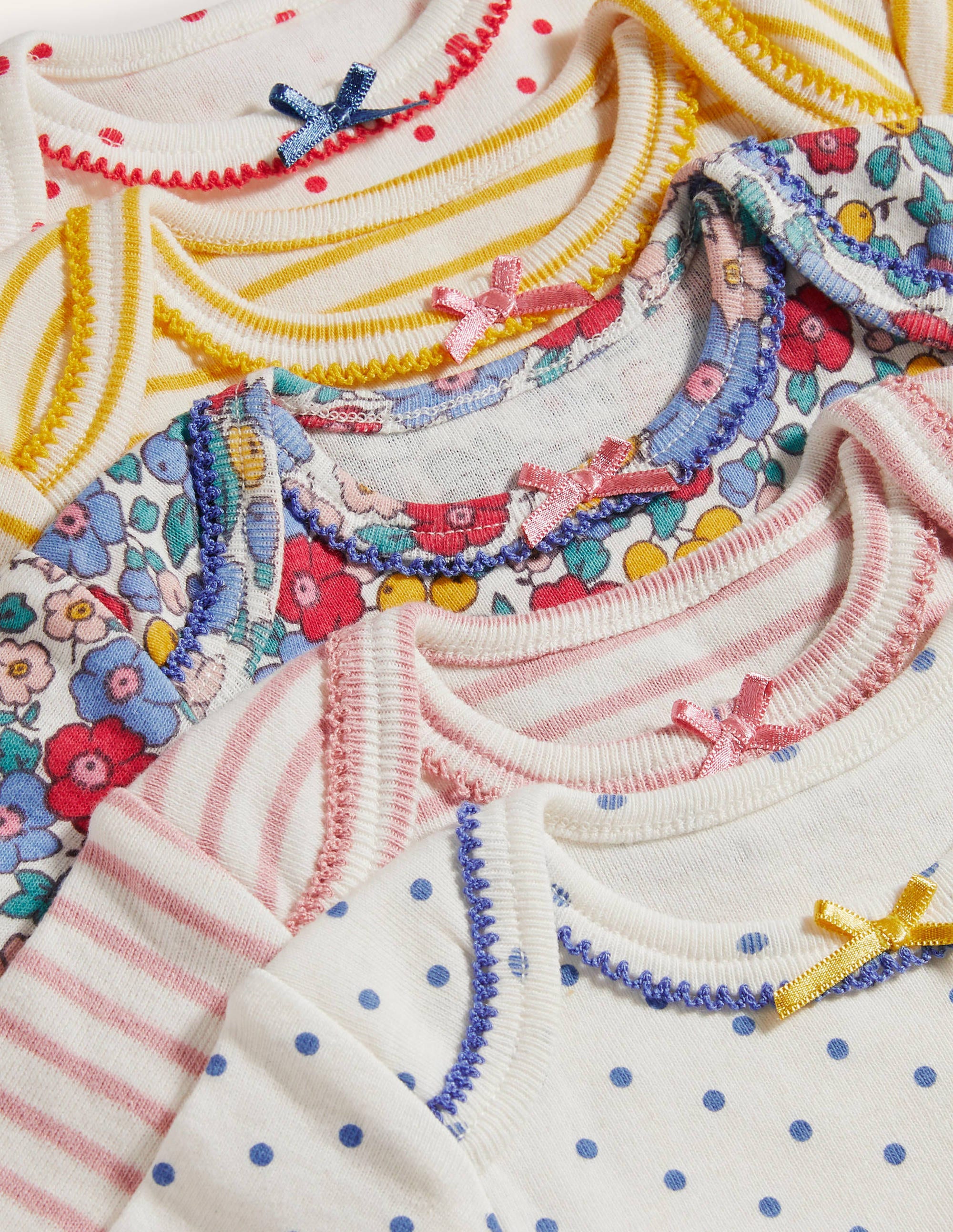 Floral Bodysuits 5 Pack-Multi Apple Blossom Floral - Image 4
