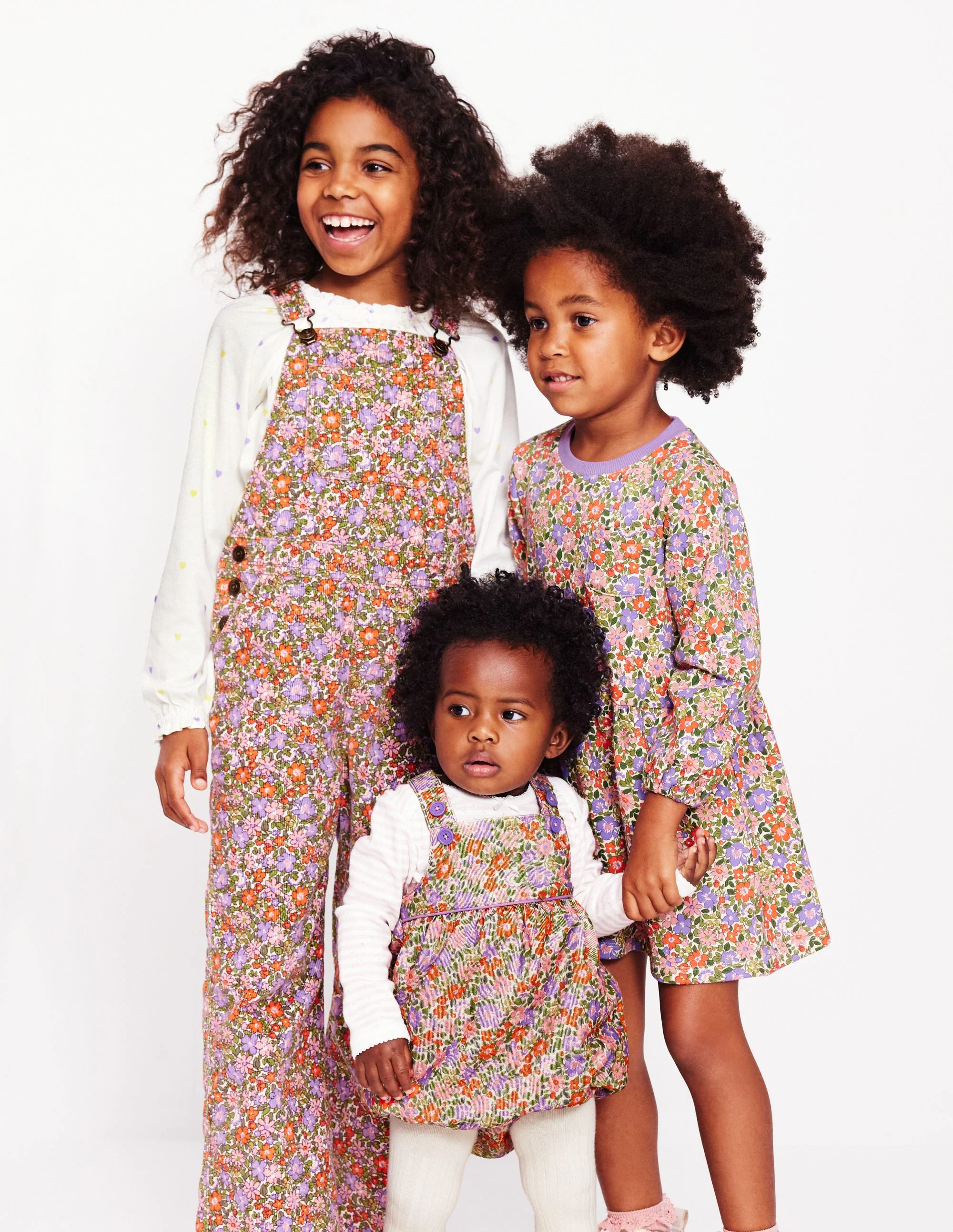 Floral Cord Romper-Multi Flowerbed - Image 5