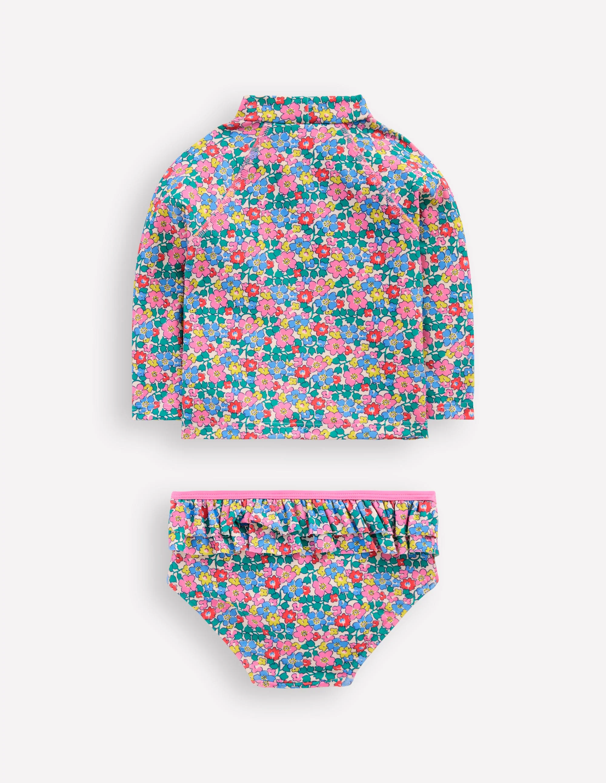 Frilly Rash Vest Set-Multi Flowerbed Shell - Image 2