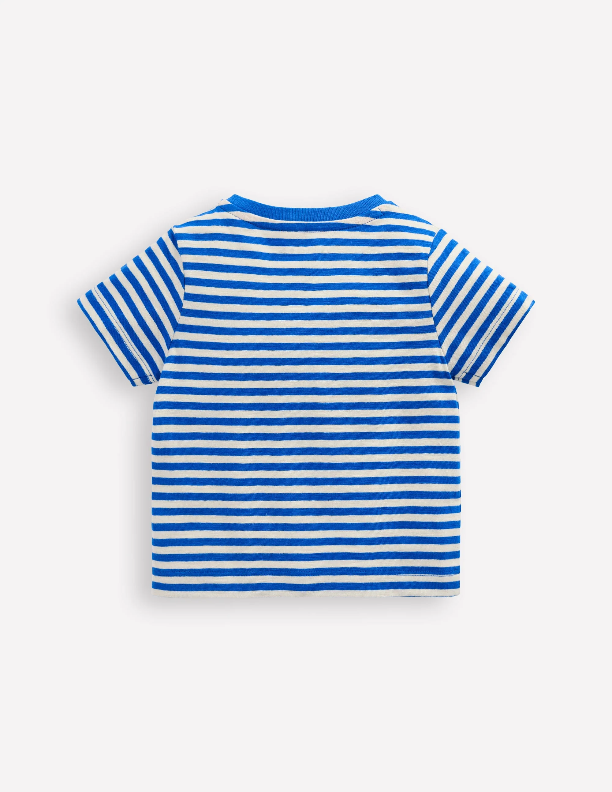 Fun Appliqué T-shirt-Soft Ivory/ Kingfisher Blue - Image 2