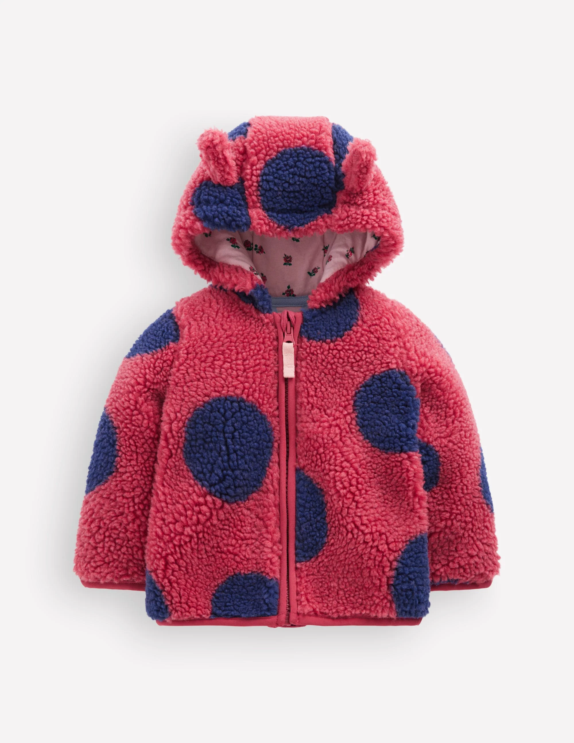 Girls Novelty Cosy Borg Jacket-Ladybird - Image 2
