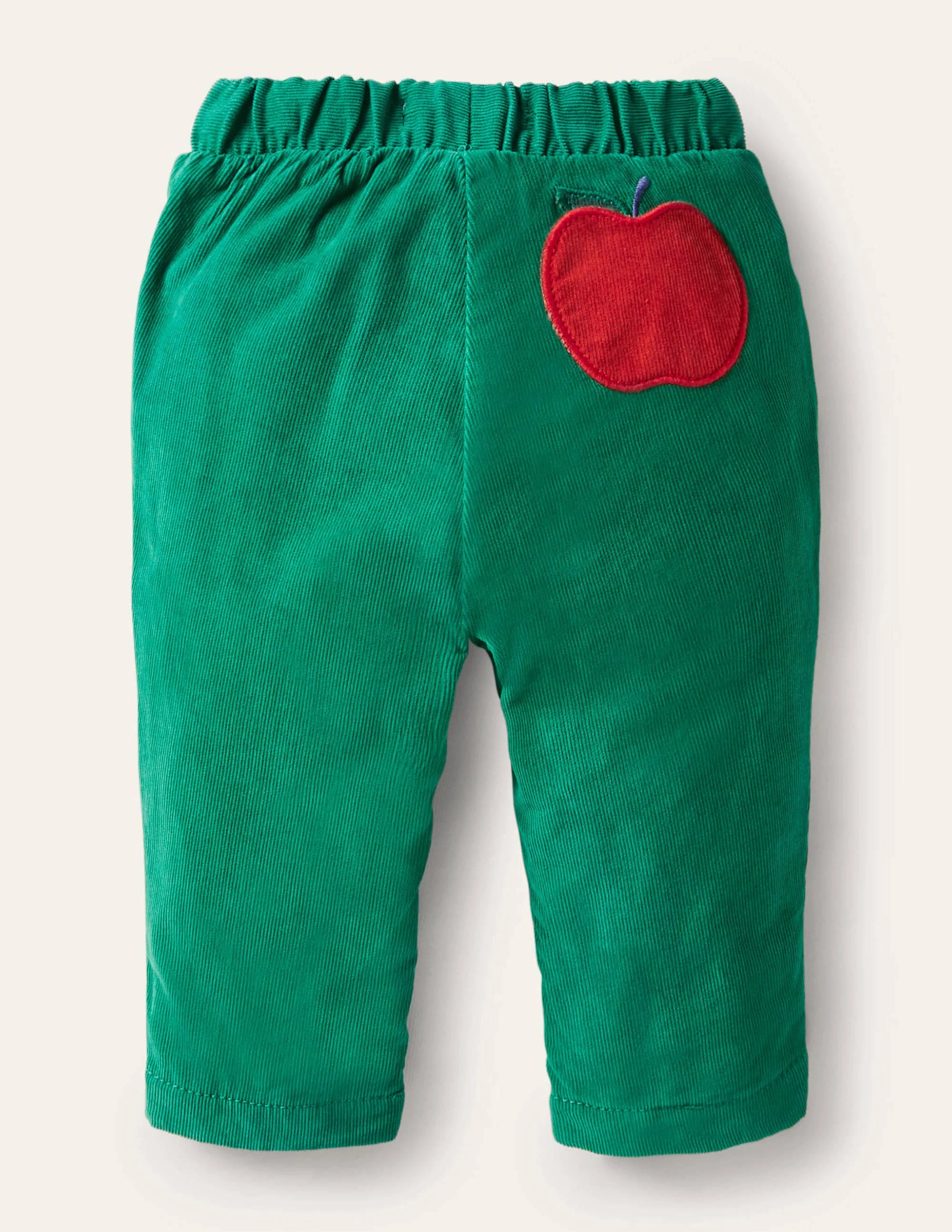 Jersey-lined Cord Pants-Highland Green - Image 2