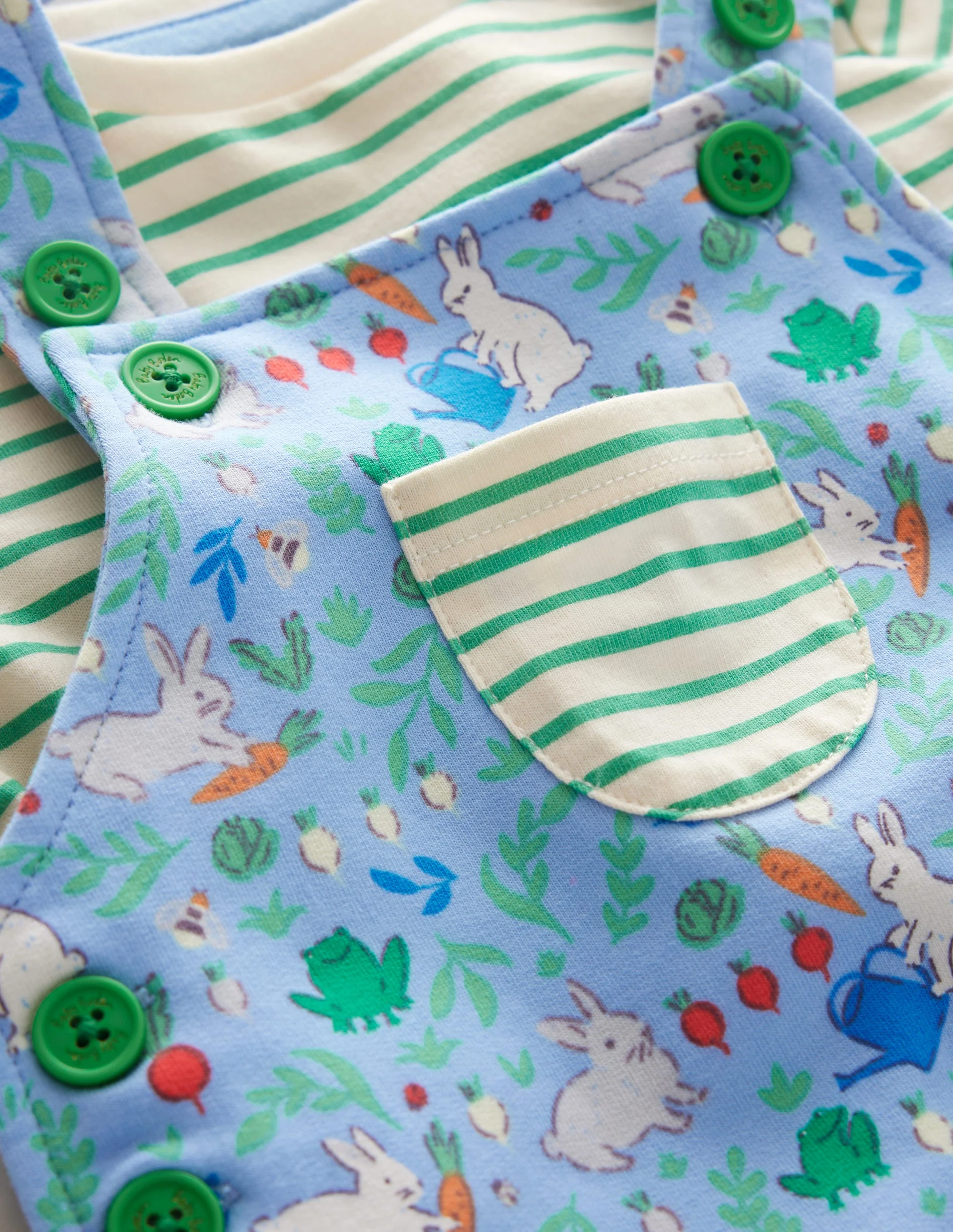 Jersey Overall Set-Vista Blue Bunny Patch - Image 3