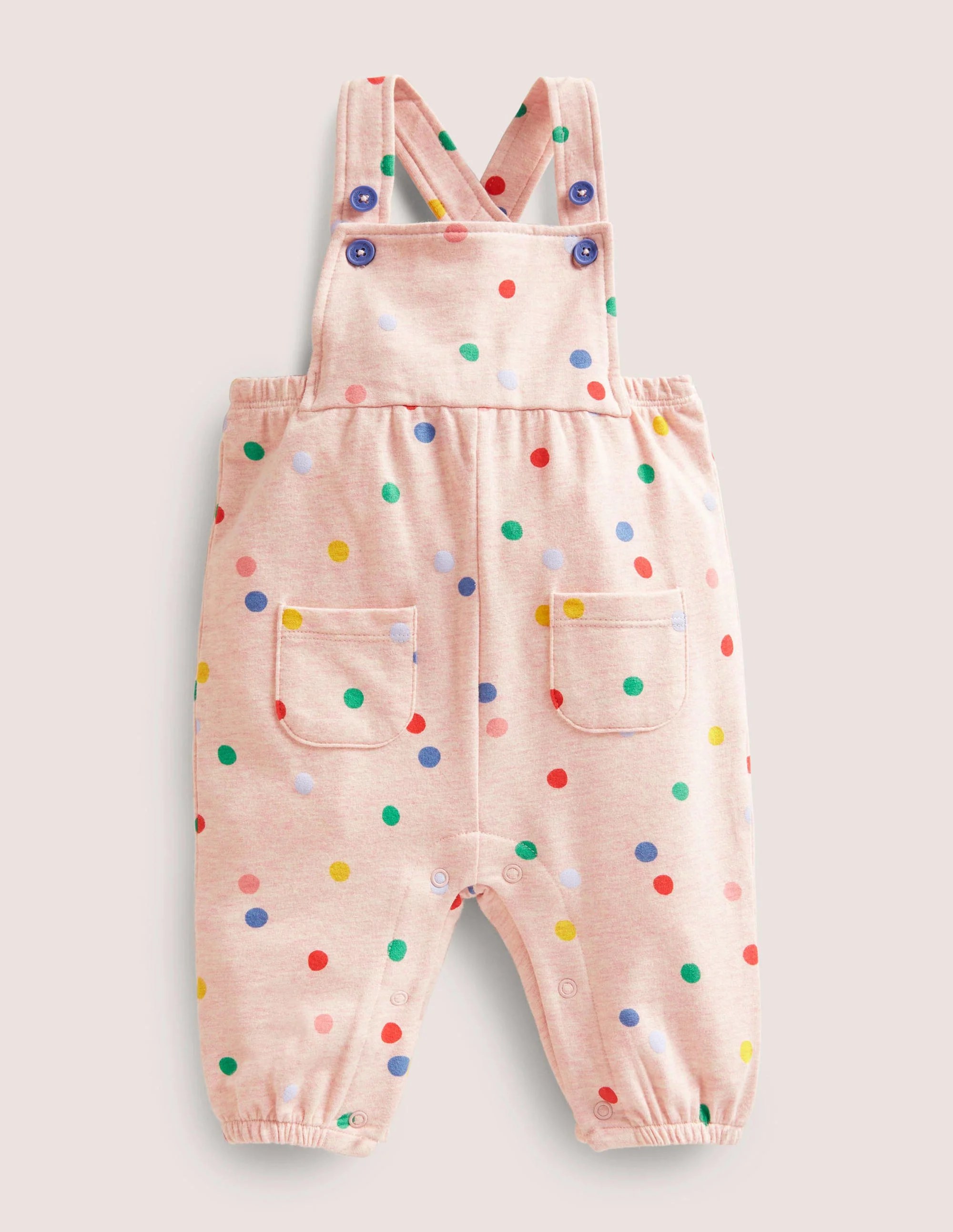 Jersey Overalls-Pink Marl Painted Spot