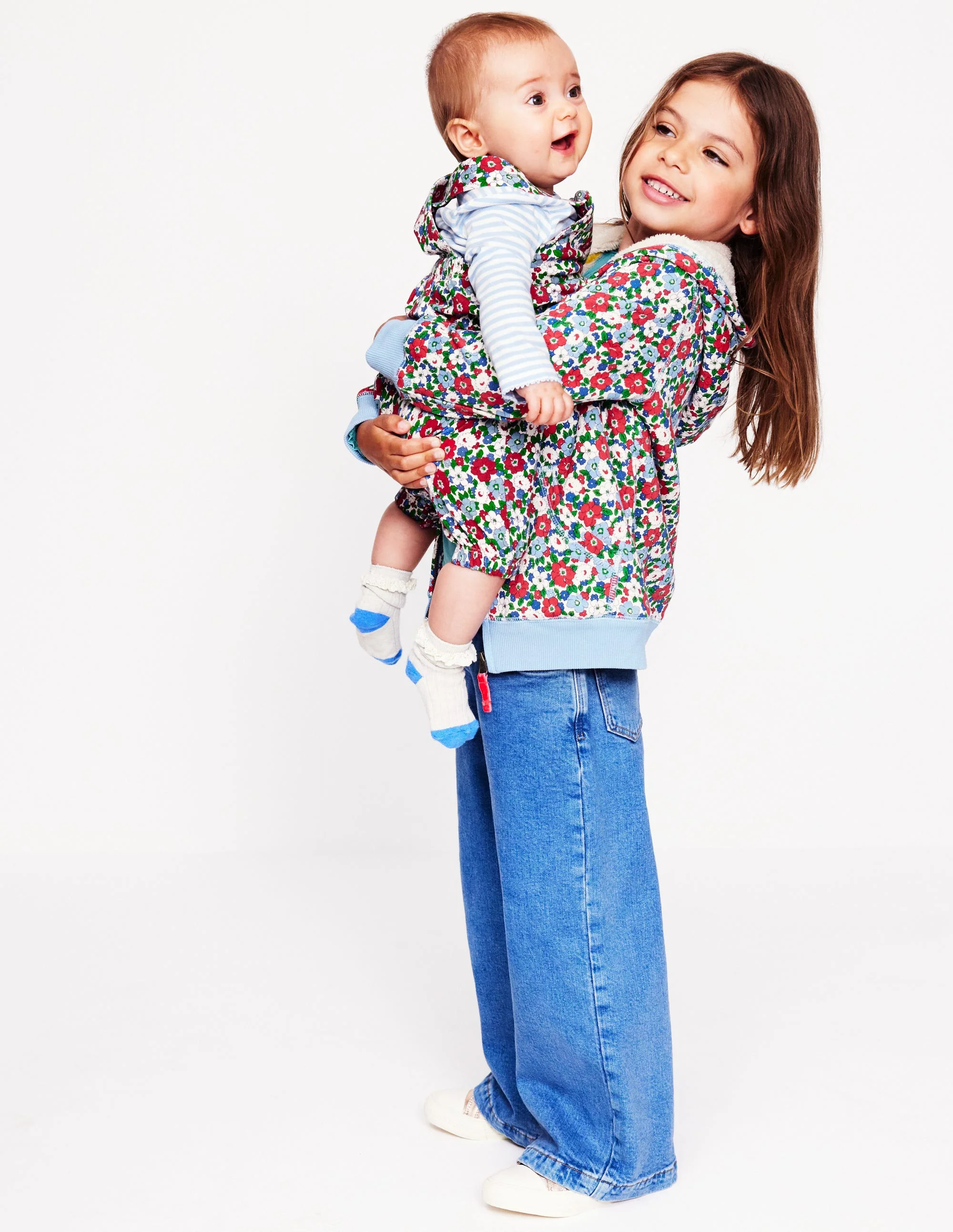 Jersey Overalls Set-Glacier Blue Floral - Image 4
