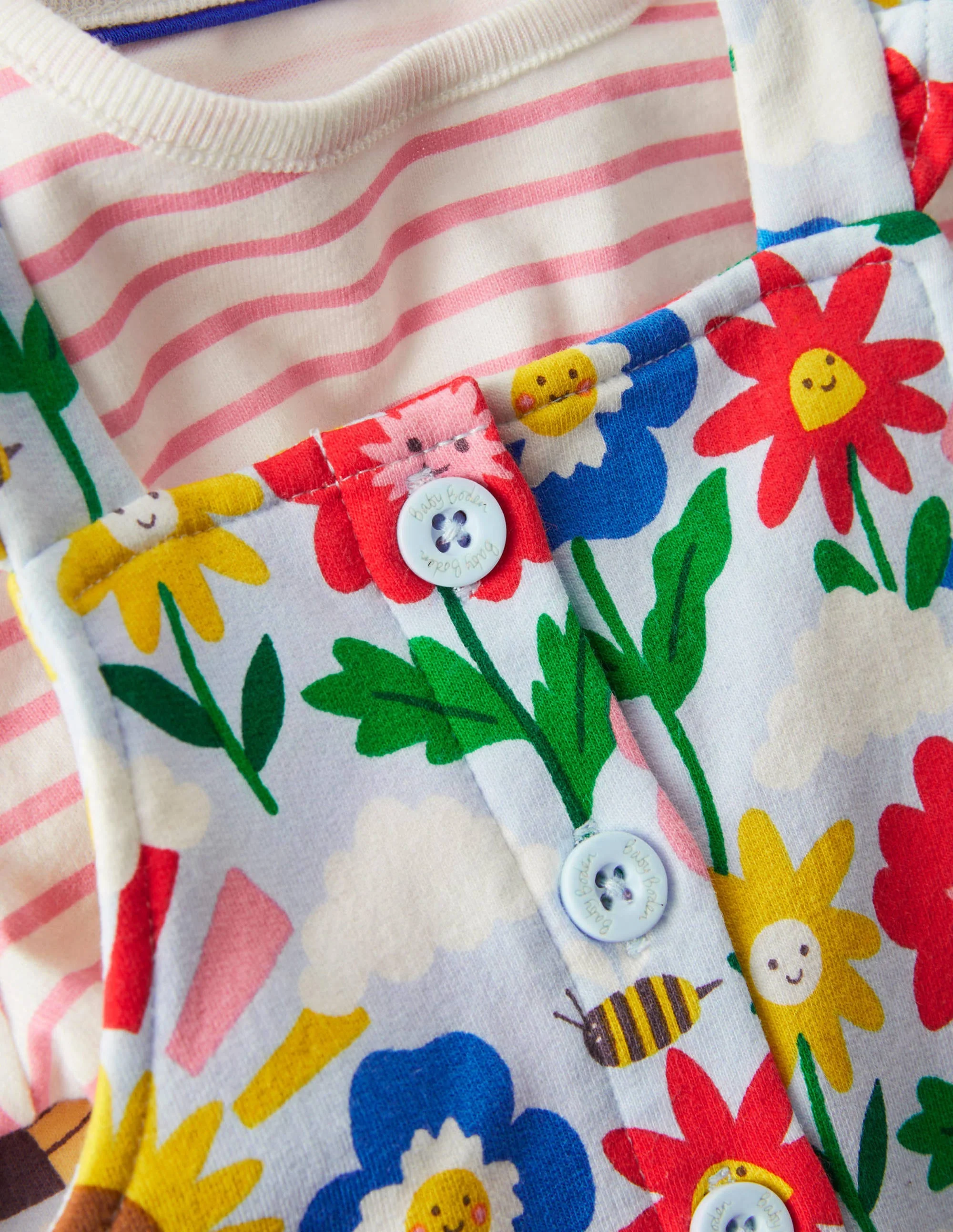 Jersey Overalls Set-Multi Happy Flowers - Image 3