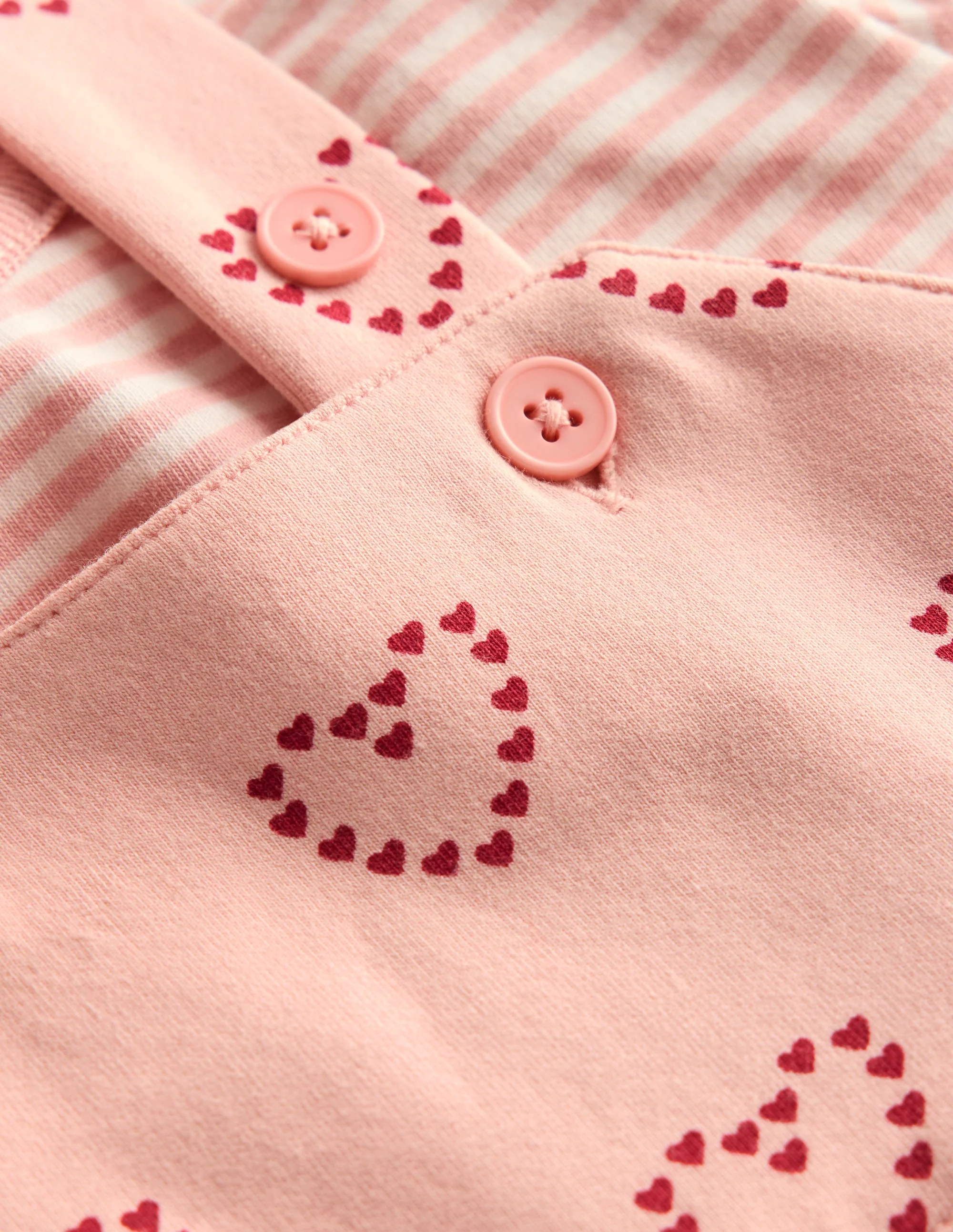Jersey Overalls Set-Pink Hearts - Image 3