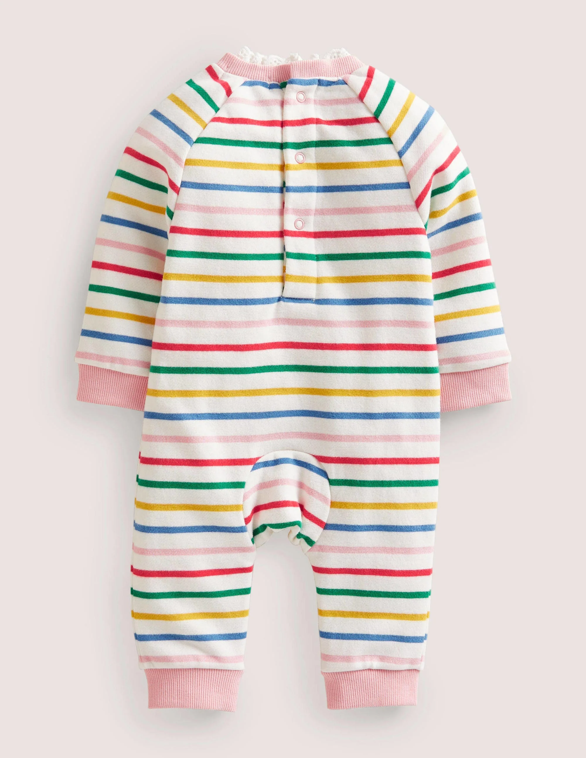 Jersey Ruffle Romper-Multi Stripe - Image 2