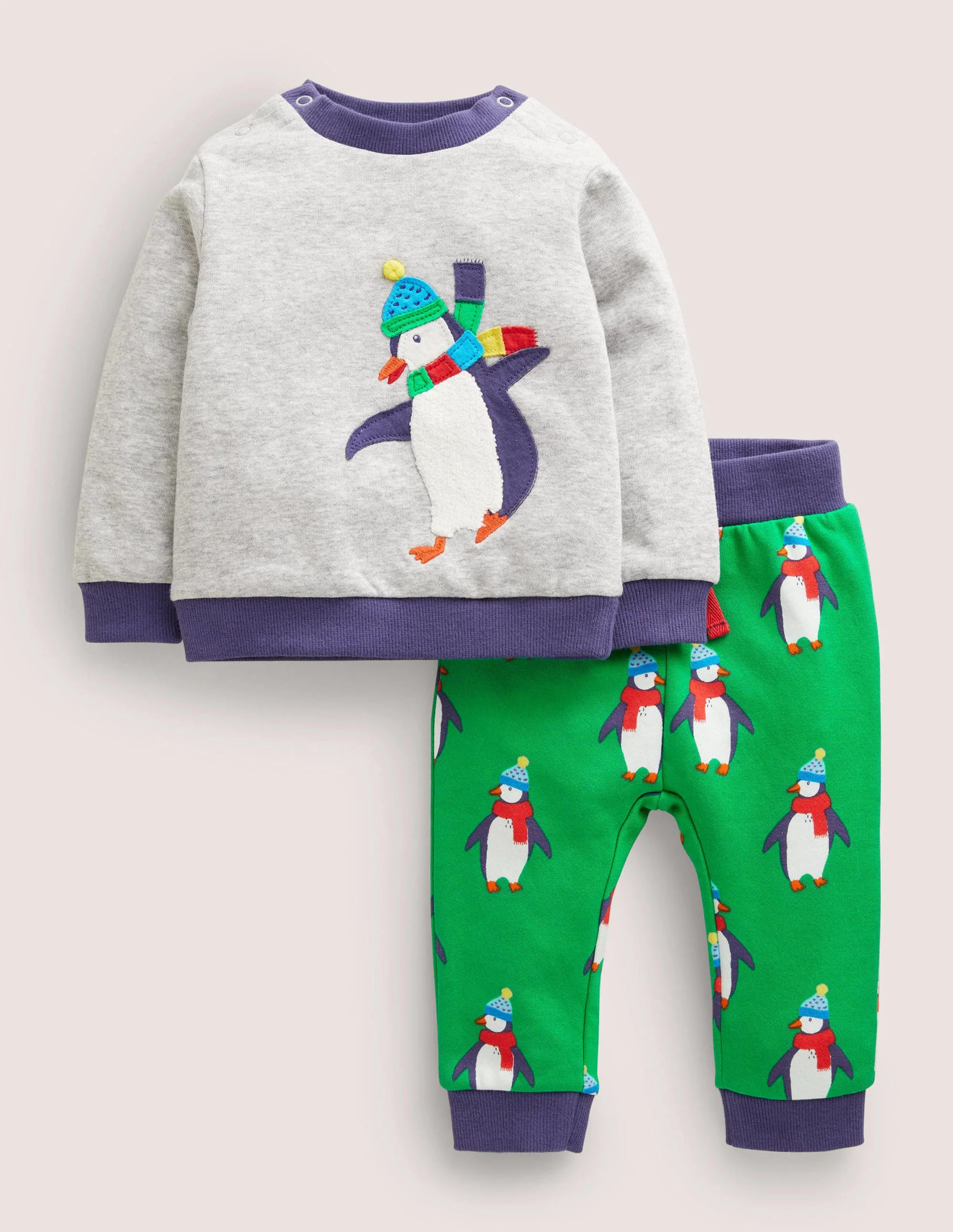 Jersey Sweatshirt Set-Highland Green Penguins