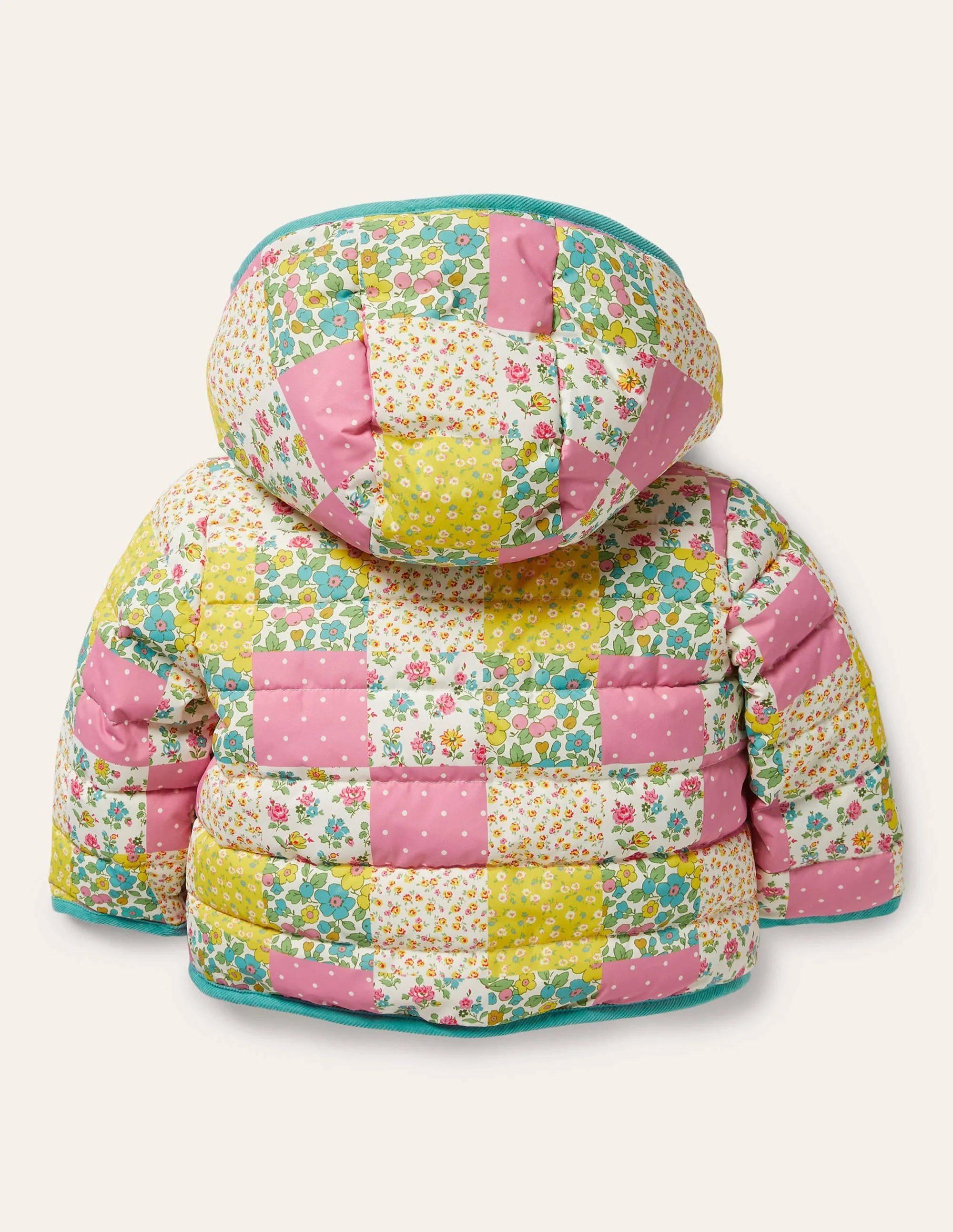 Padded Jacket-Multi Floral Patchwork - Image 2