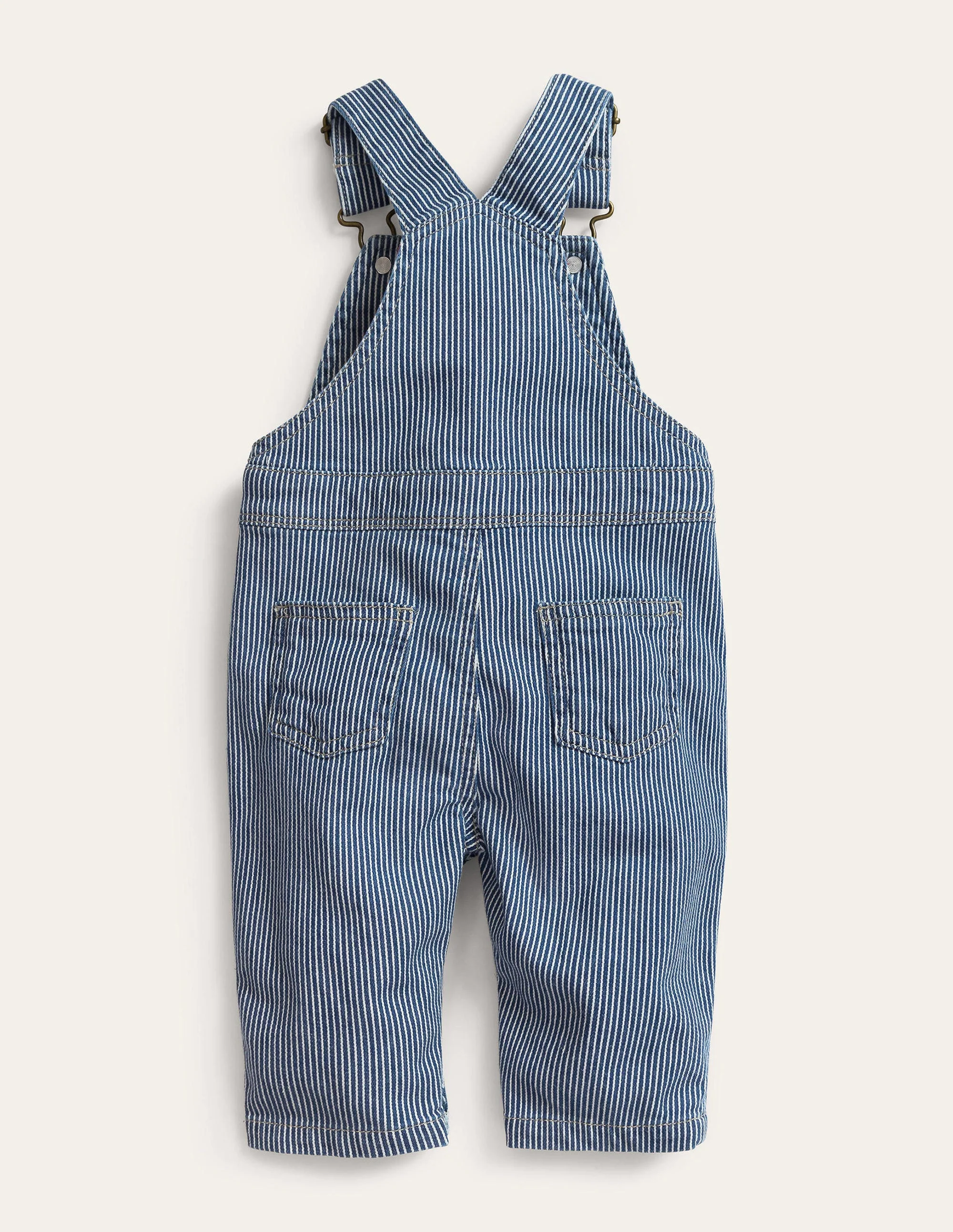 Patch Pocket Overalls-Medium Indigo Ticking - Image 2