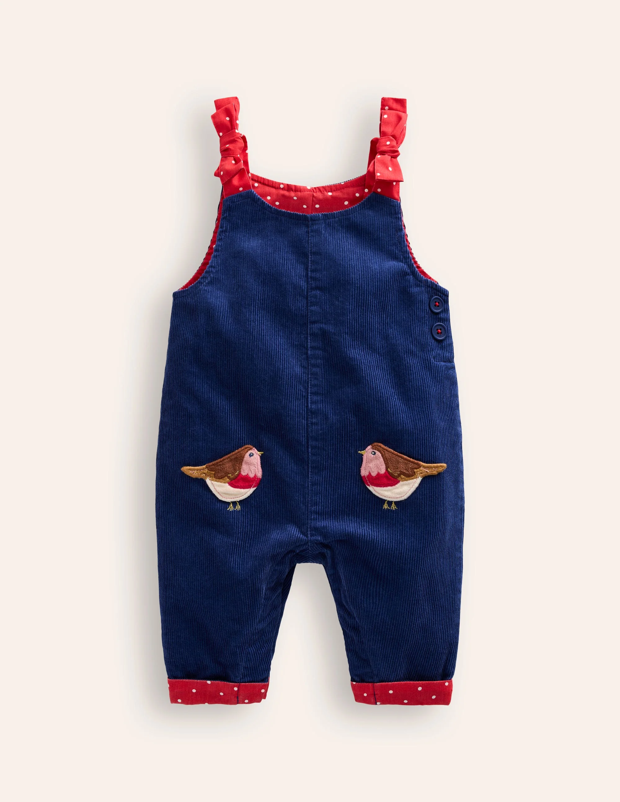 Pocket Detail Dungaree-Starboard Blue Robins