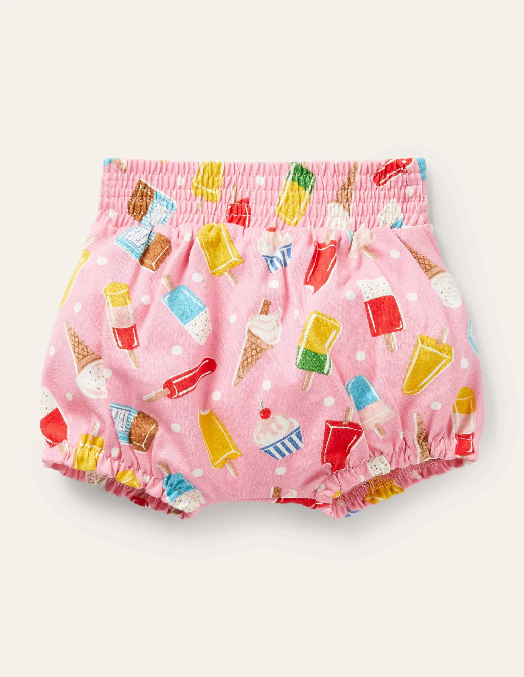 Printed Jersey Shorts-Pink Lemonade Ice Cream Spot