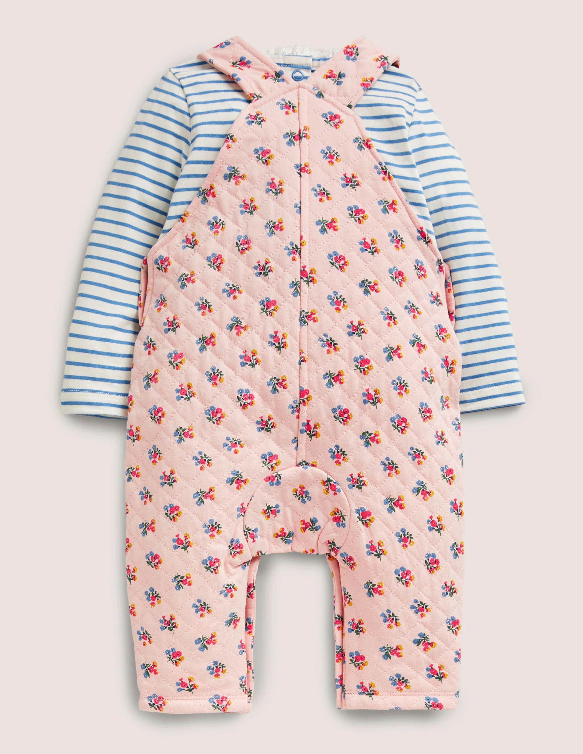 Quilted Overall Set-Provence Dusty Pink Posy - Image 2