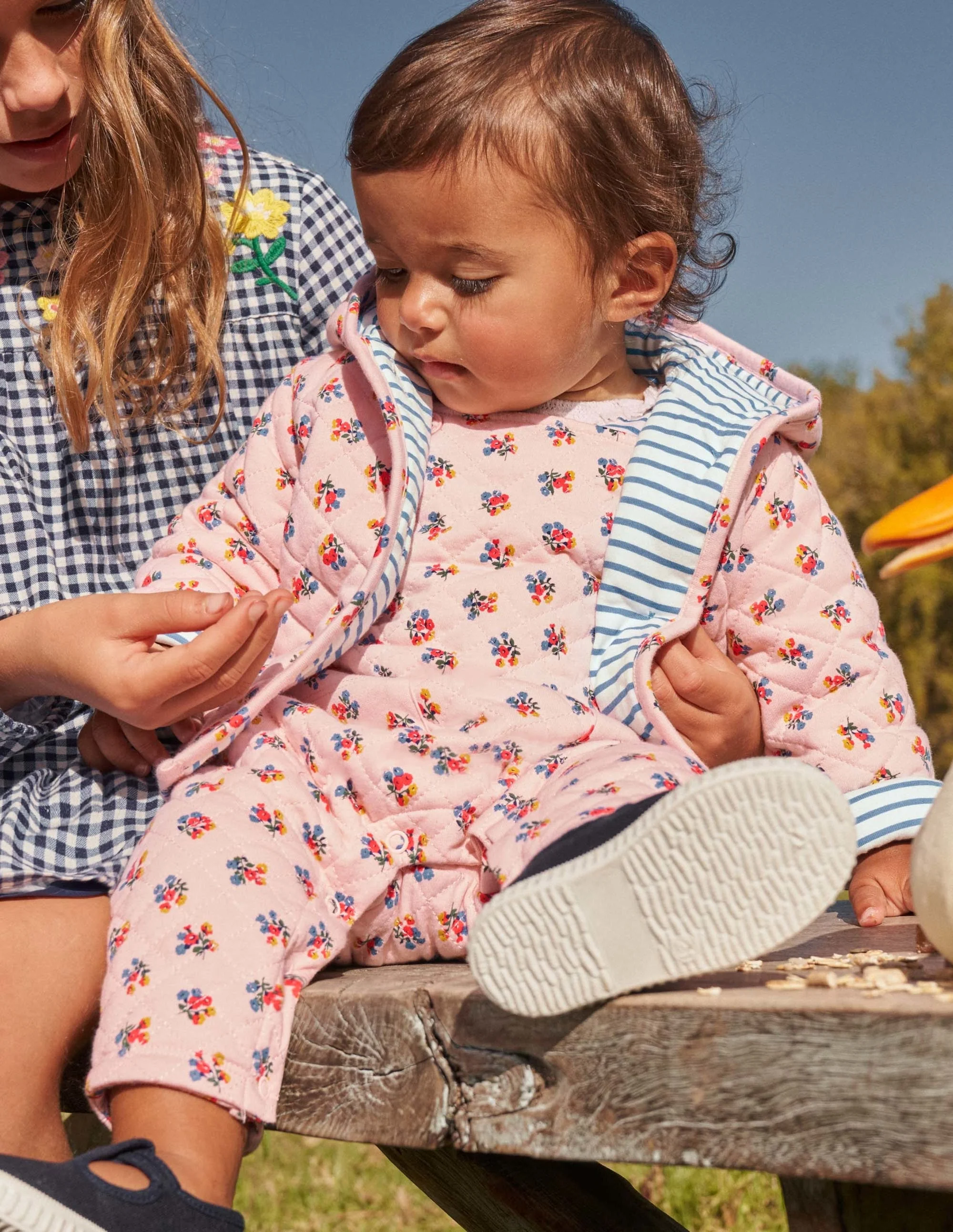 Quilted Overall Set-Provence Dusty Pink Posy - Image 5