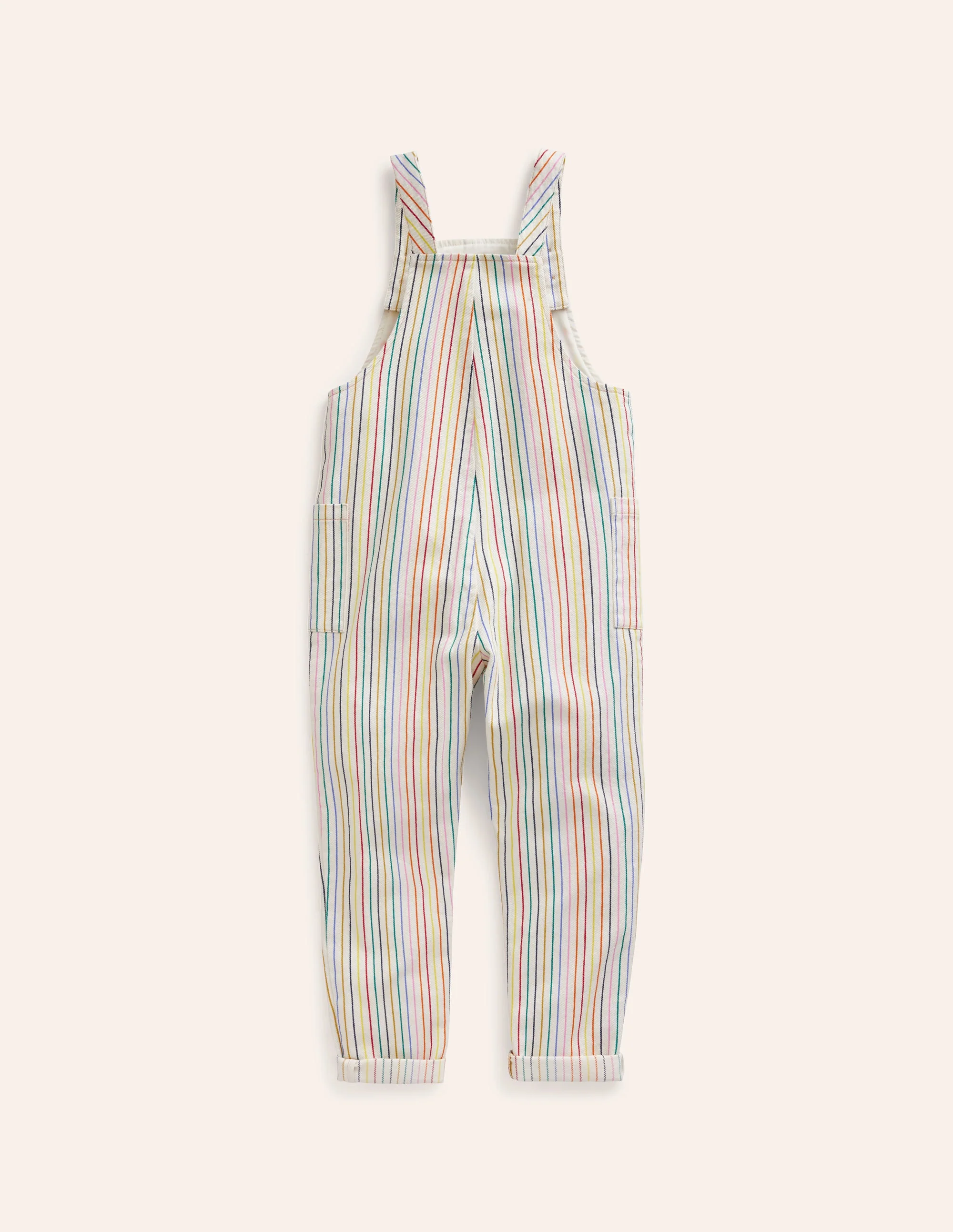 Relaxed Overalls-Ivory Multi Stripe - Image 2