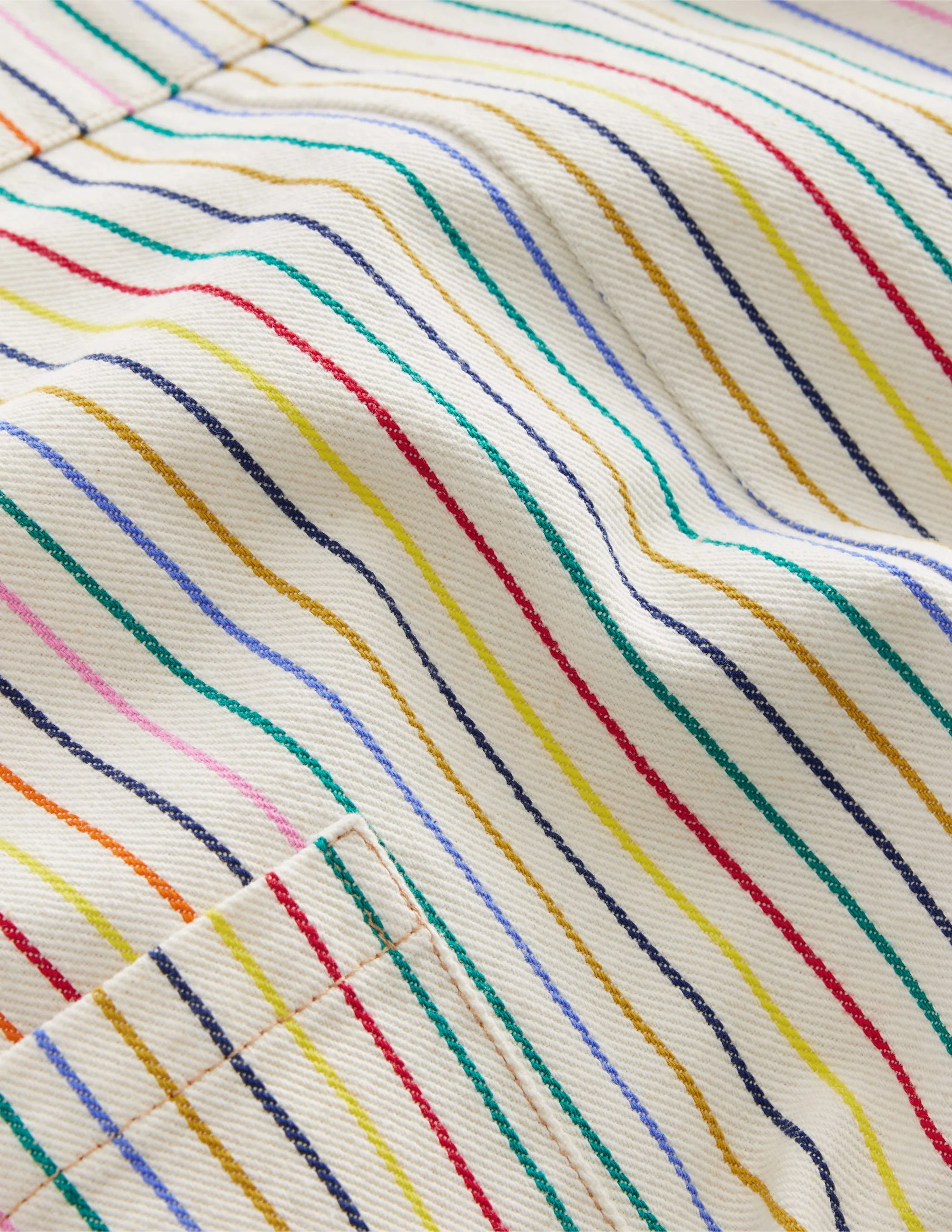 Relaxed Overalls-Ivory Multi Stripe - Image 3