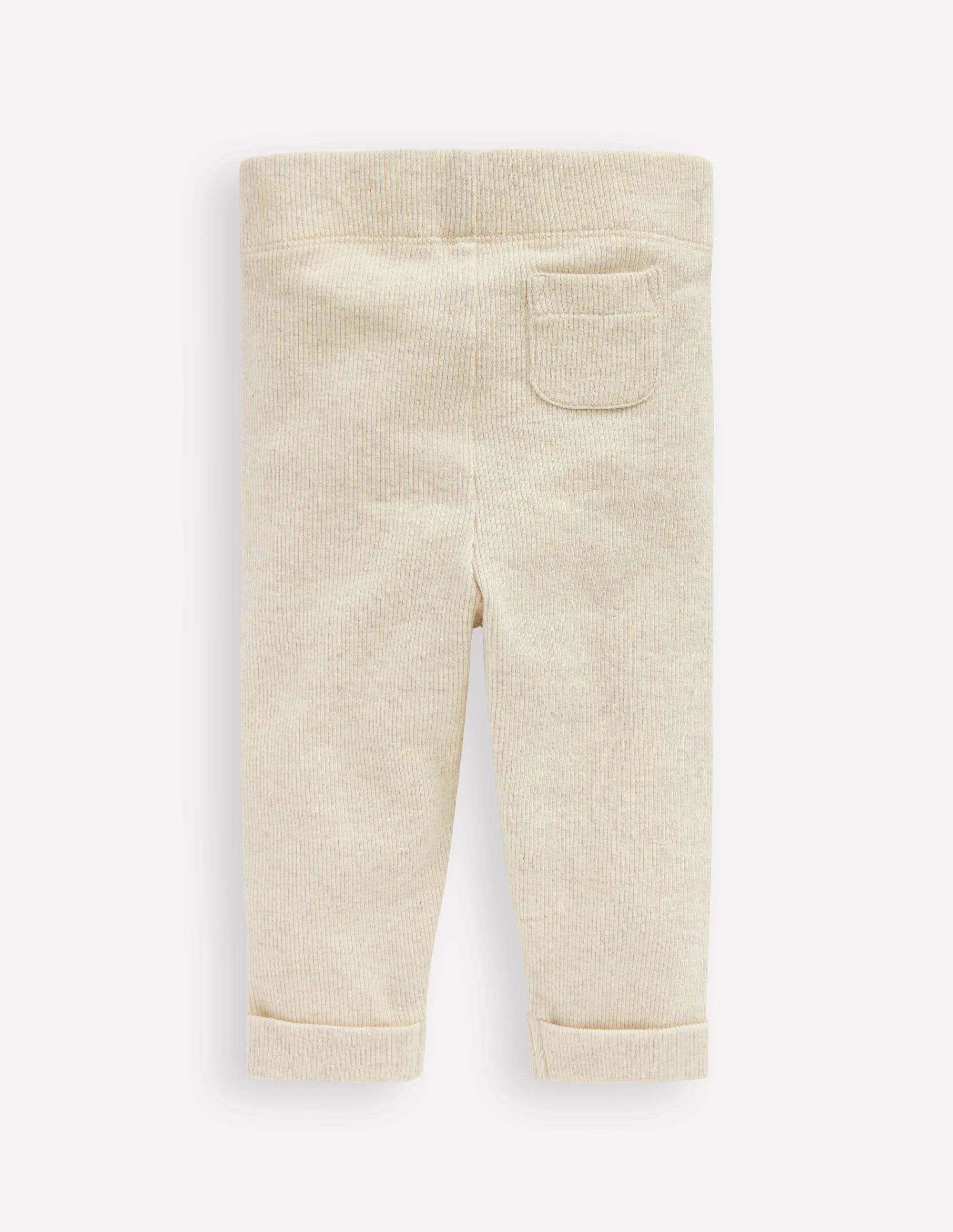 Ribbed Marl Leggings-Oatmeal Marl - Image 2