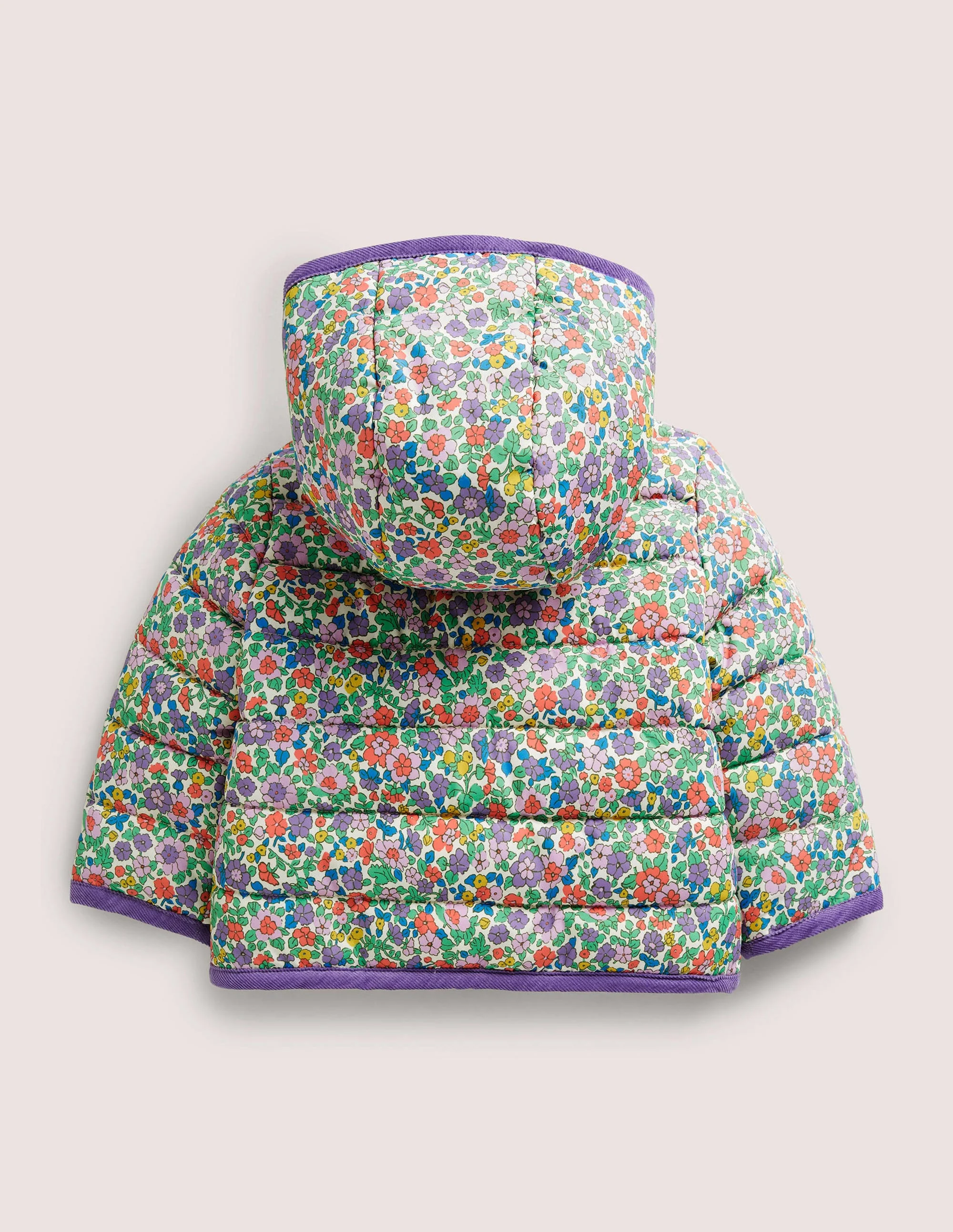 Shower Resistant Padded Jacket-Aster Purple Floral - Image 2