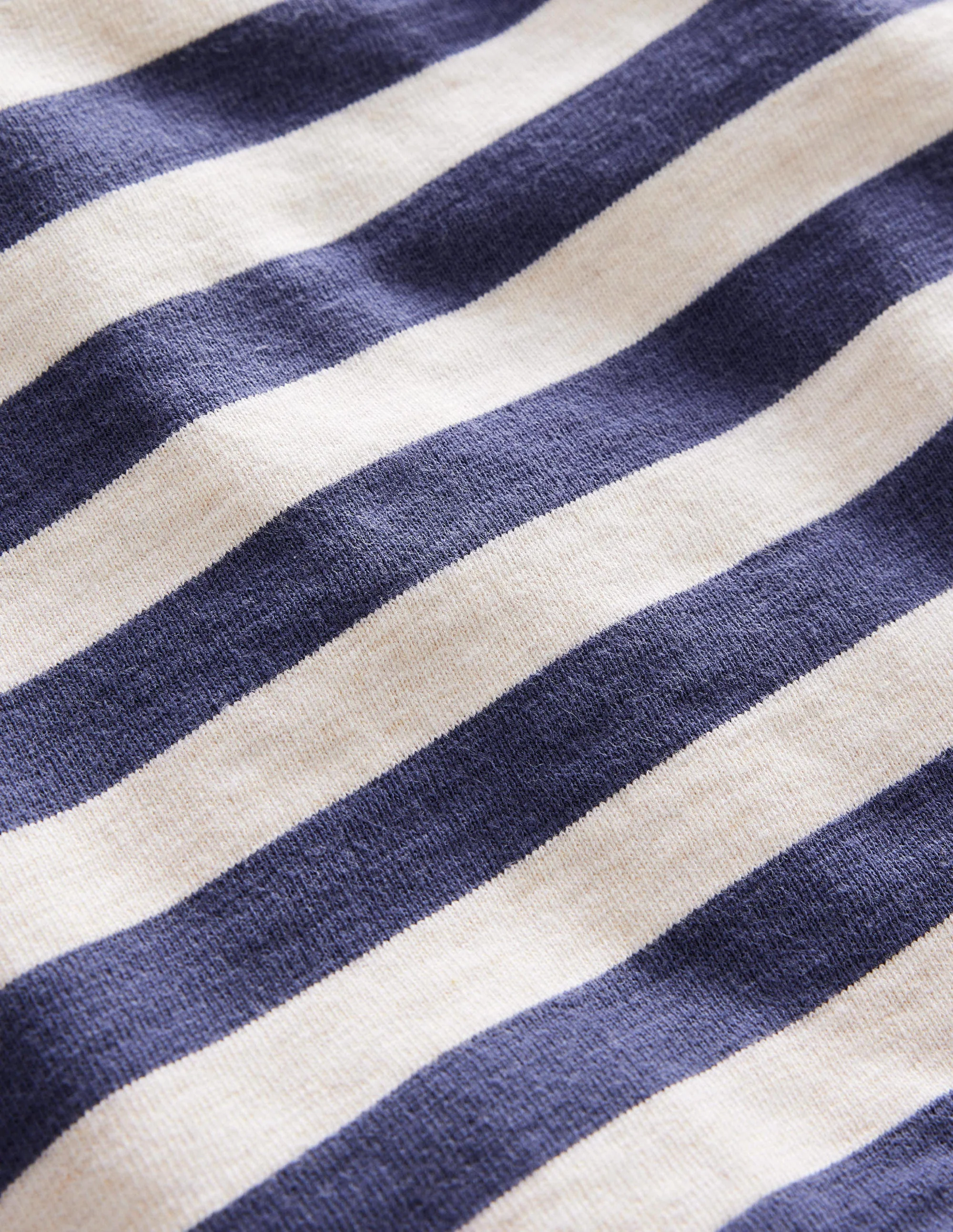 Stripy Sweatshirt-Oatmeal/Navy - Image 3