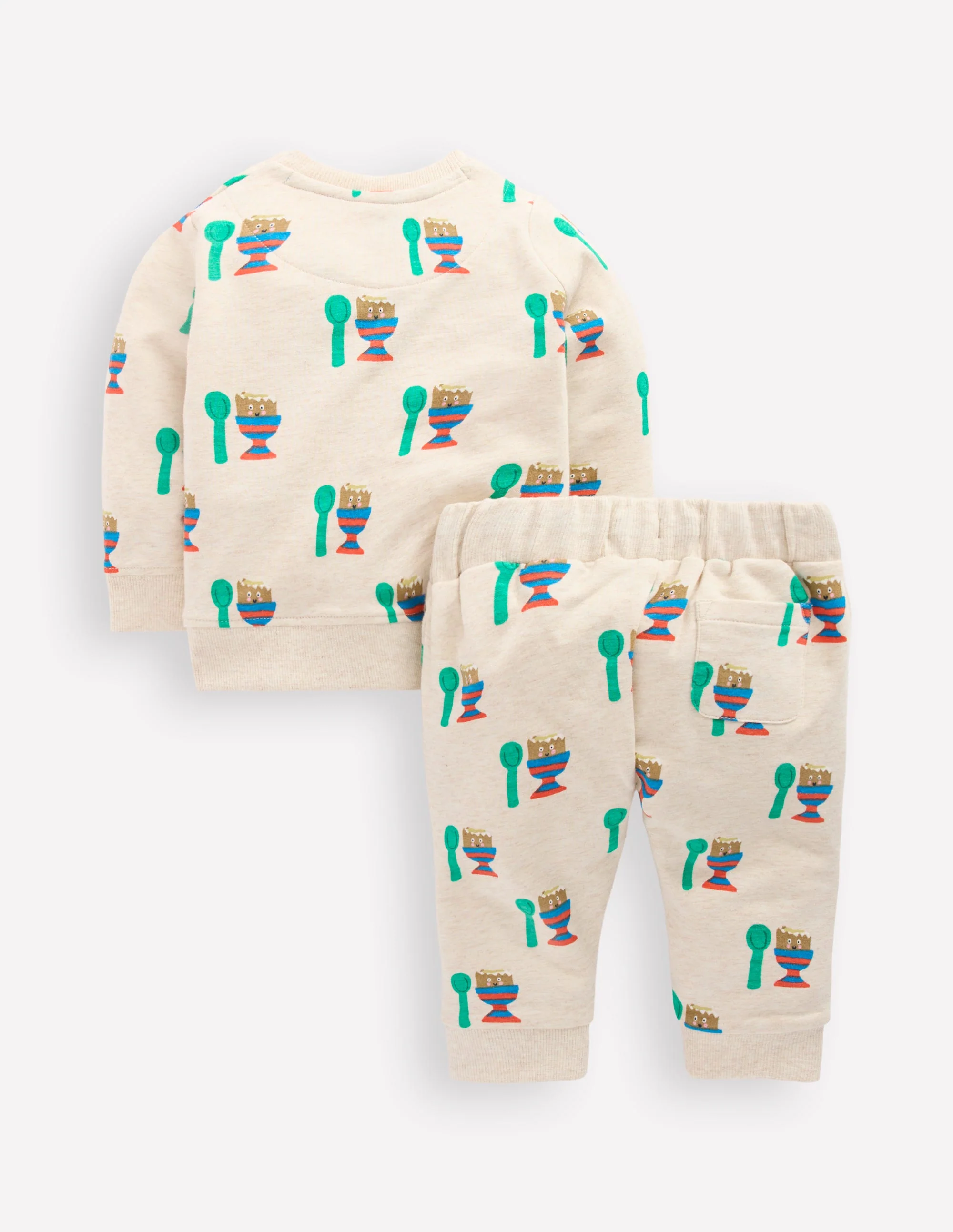 Sweatshirt Play Set-Oatmeal Marl Dippy Egg - Image 2