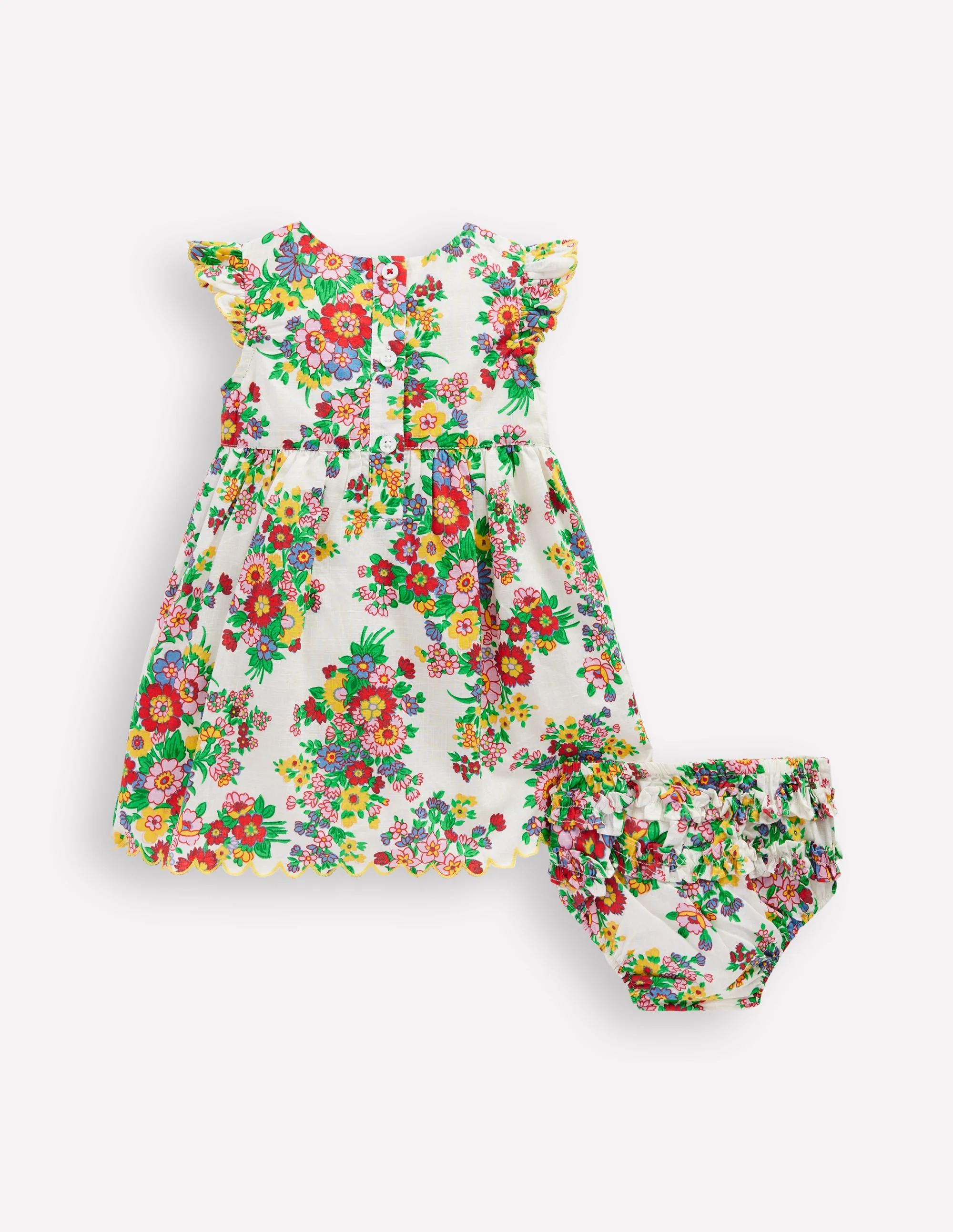 Woven Frill Dress-Multi Floral - Image 2