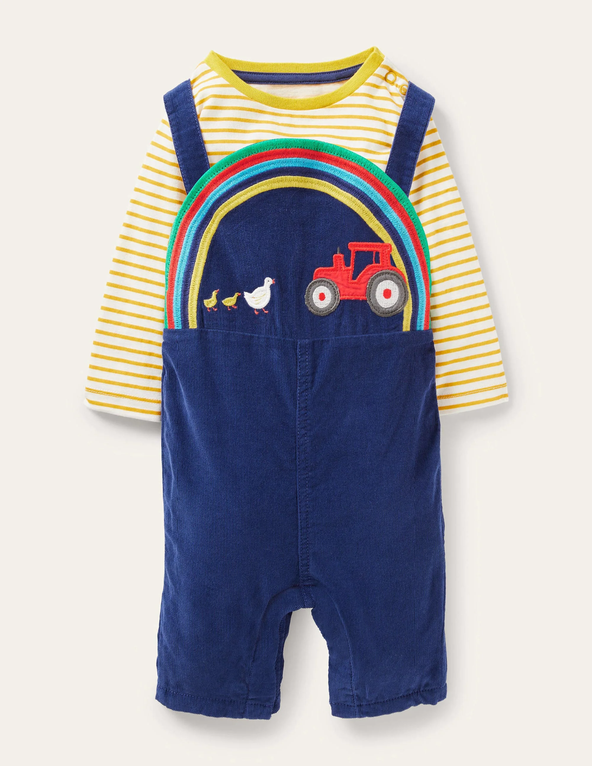 Woven Logo Overall Set-Starboard Blue Farm