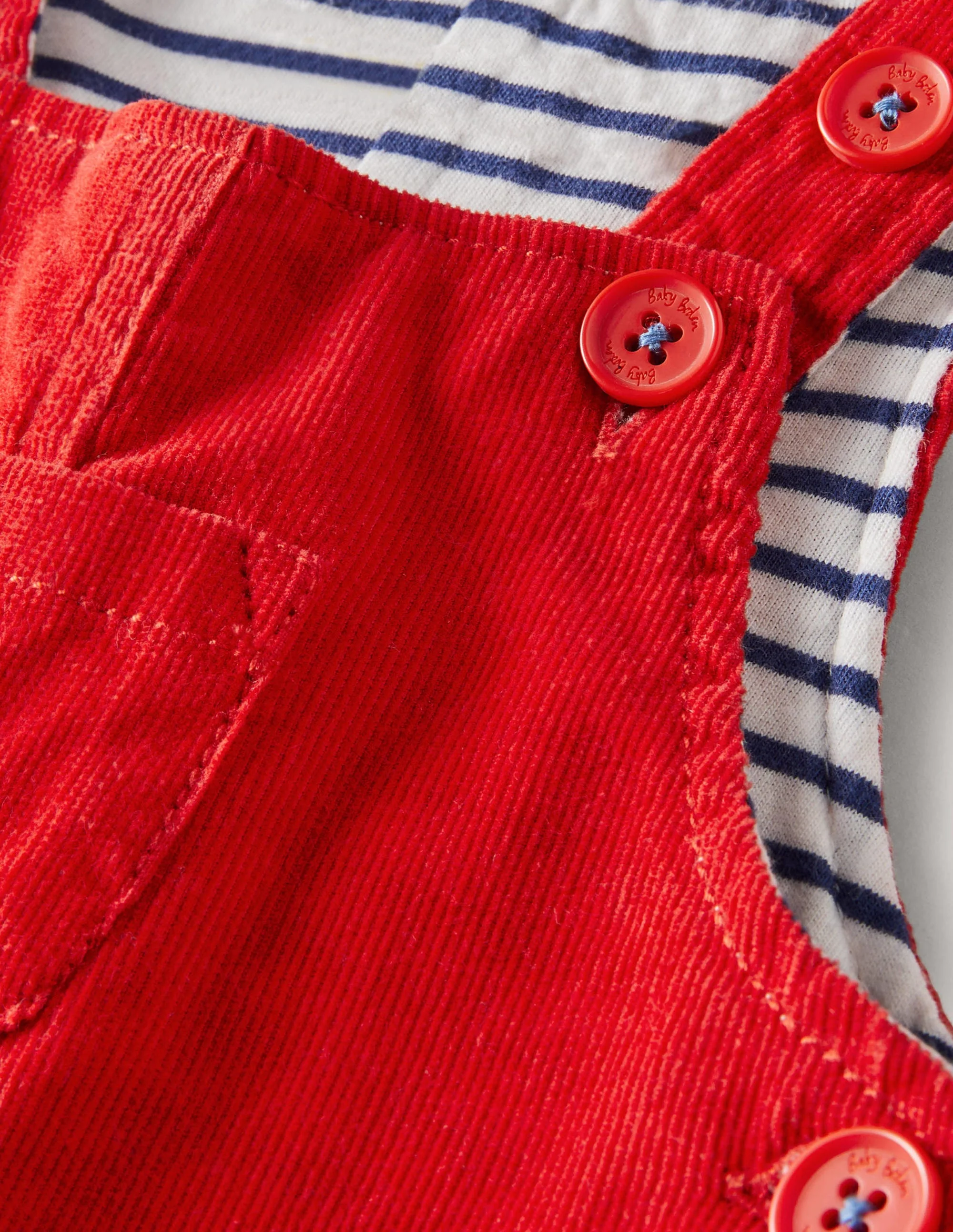 Woven Overalls-Fire Red - Image 3