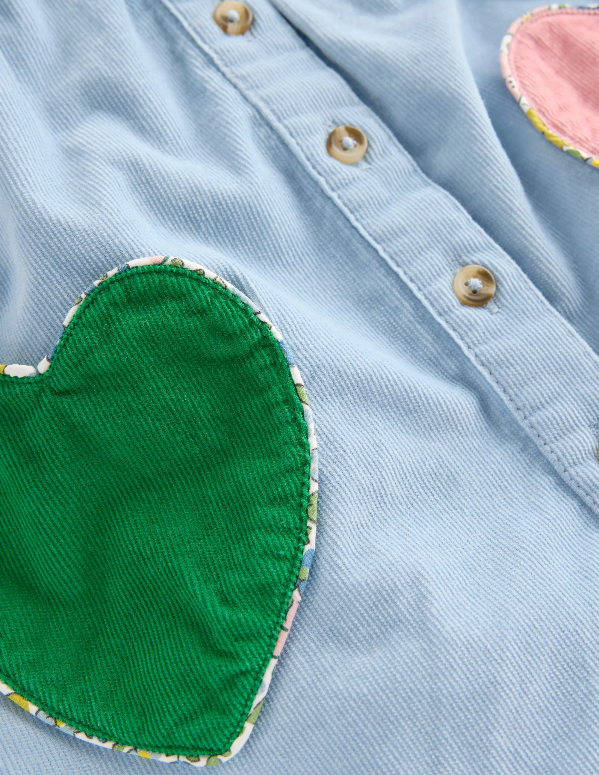 Woven Pinny Dress Set-Glacier Blue Hearts - Image 3