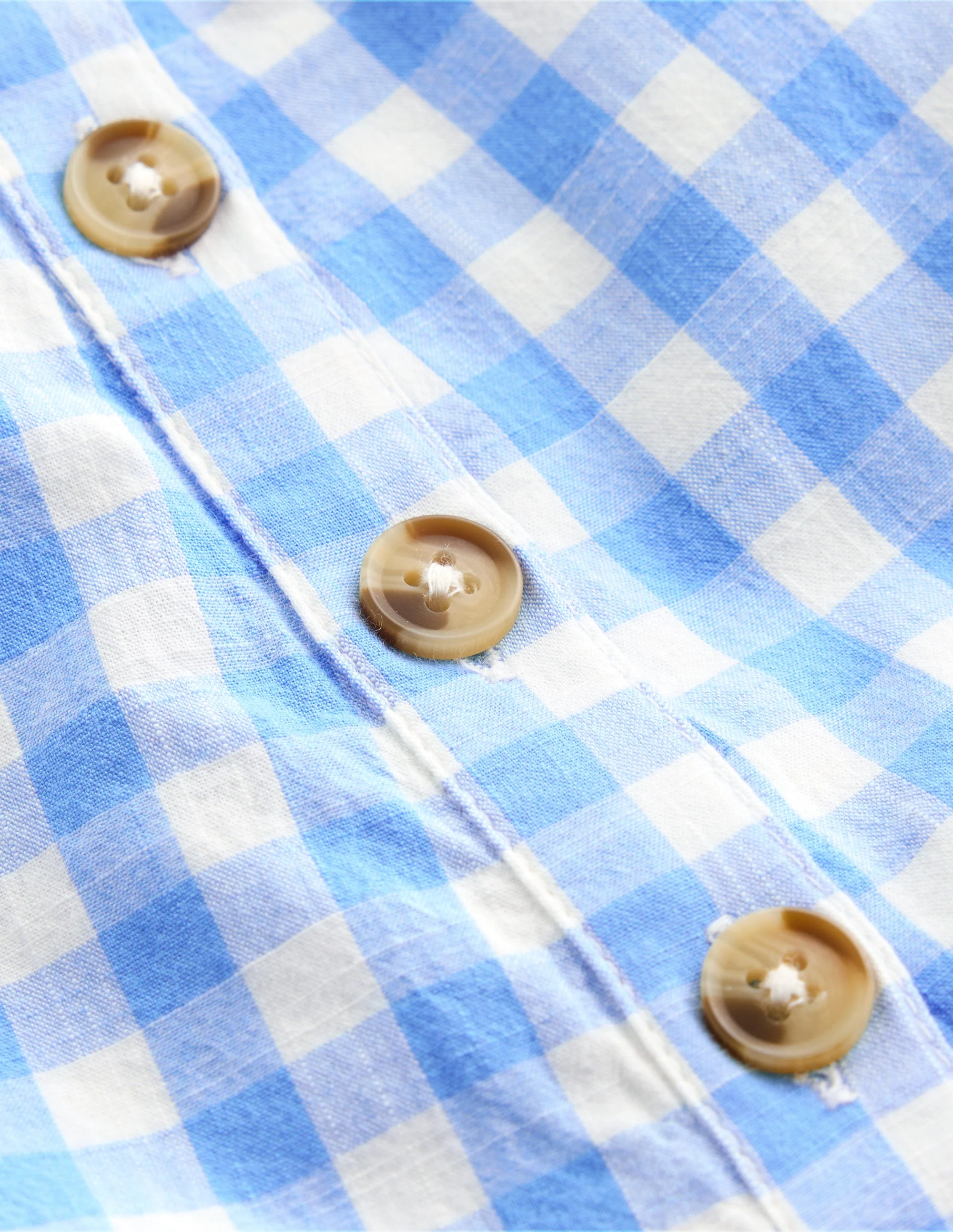 Woven Romper-Blue Gingham - Image 3