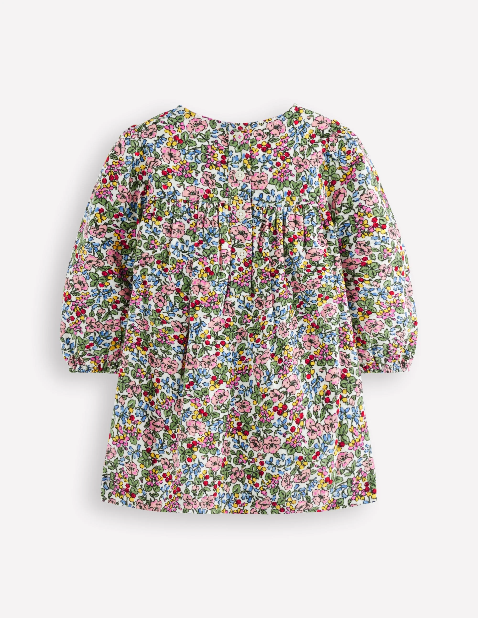 Yoke Detail Woven Dress-Coconut Berry Floral - Image 2