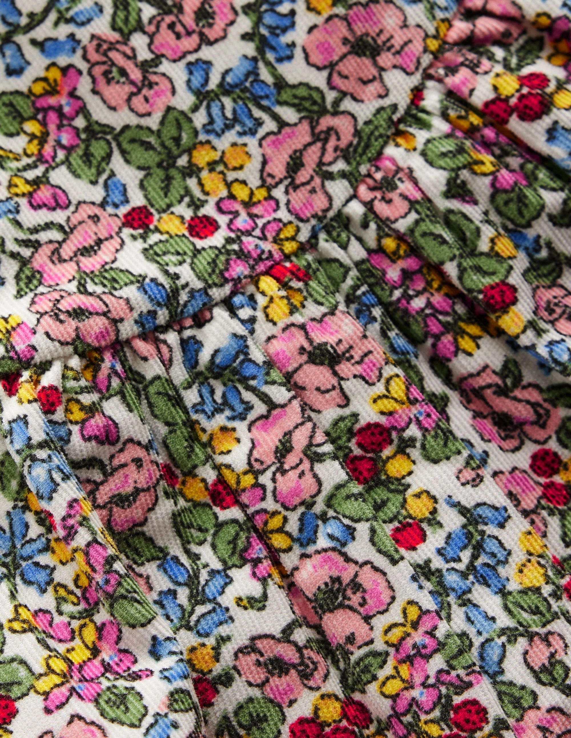 Yoke Detail Woven Dress-Coconut Berry Floral - Image 3