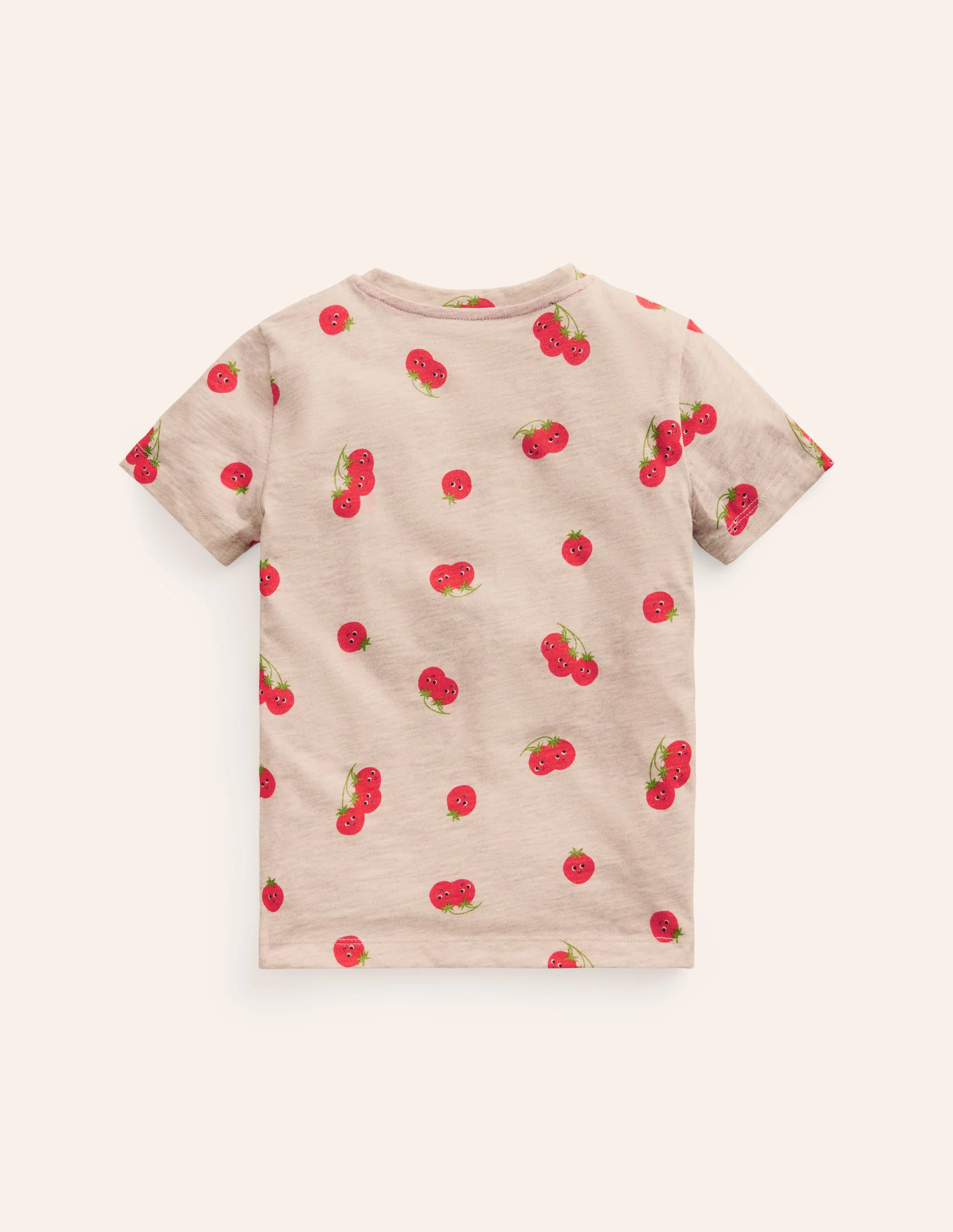 All-over Printed T-Shirt-Oatmeal Marl Tomatoes - Image 2