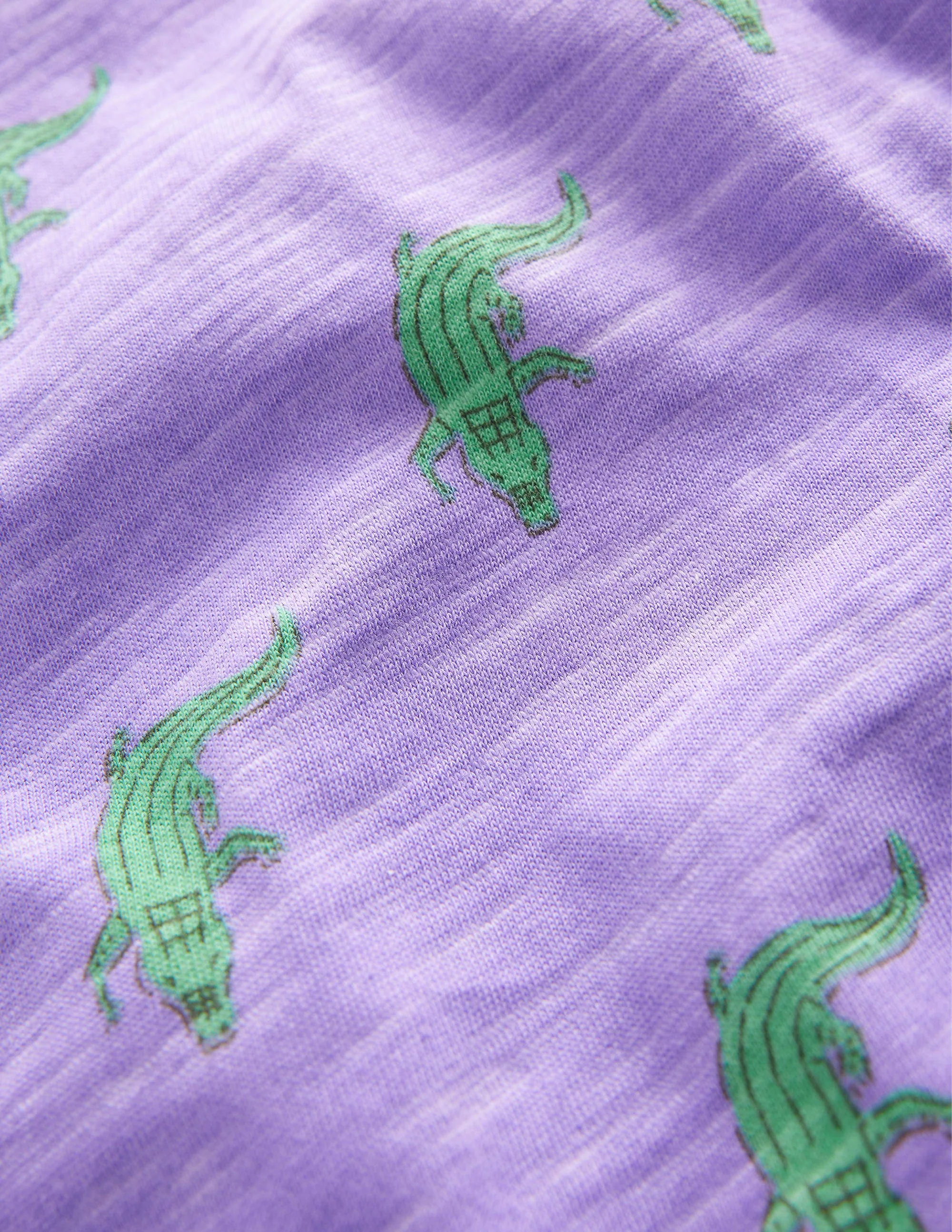All-over Printed T-Shirt-Soft Lavender Purple Croc - Image 3