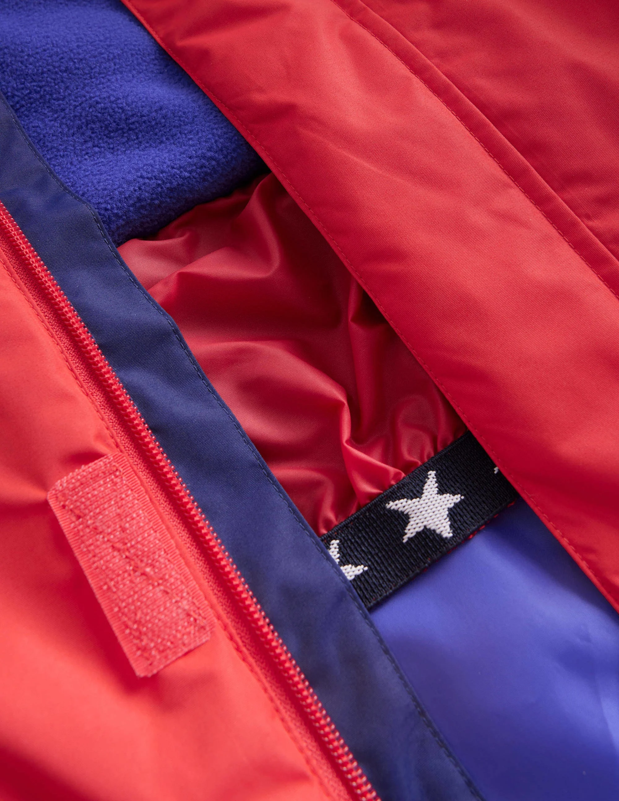 All-weather Waterproof Jacket-Red Colourblock - Image 3